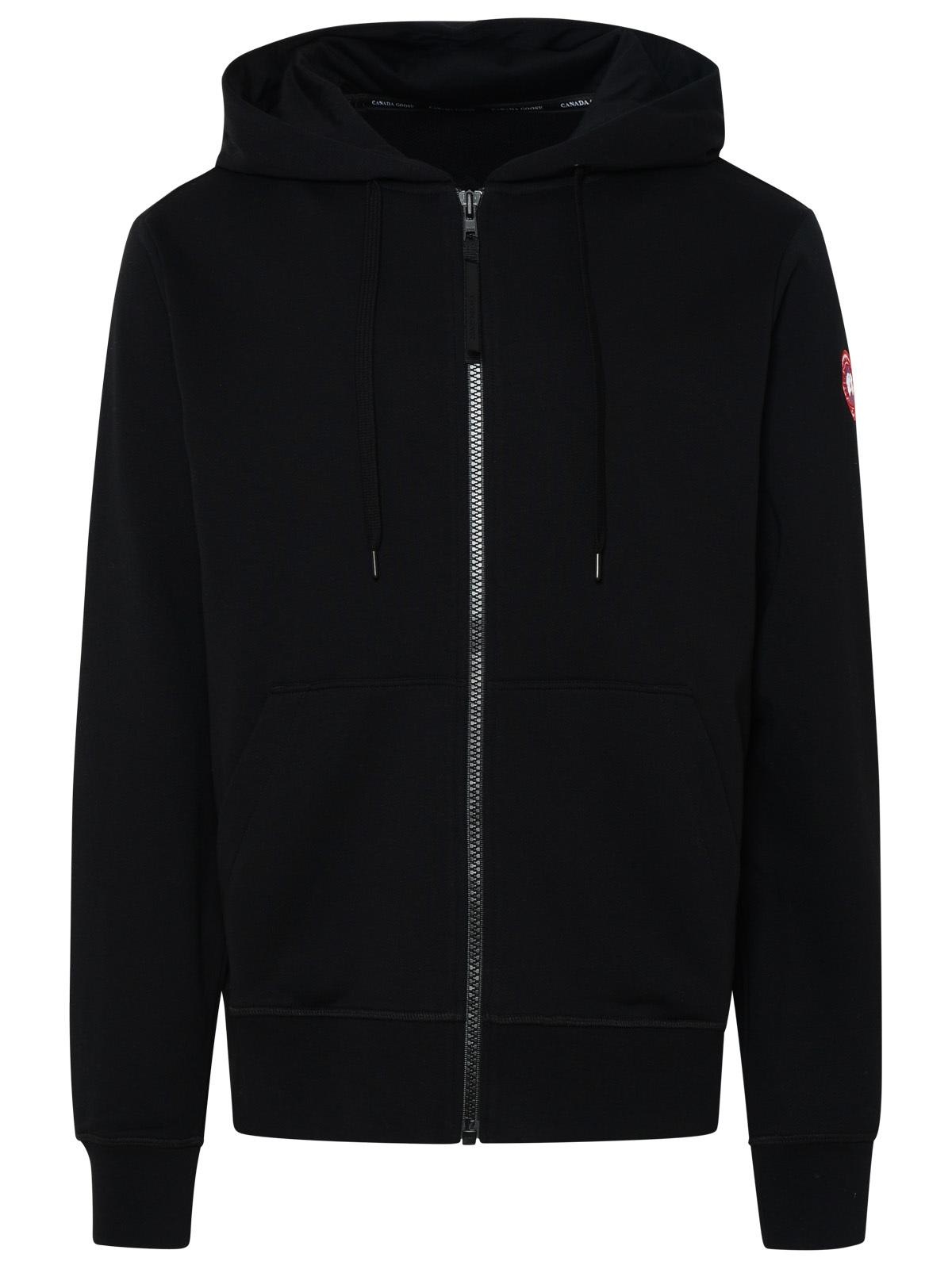 Shop Canada Goose Black Cotton Huron Sweatshirt