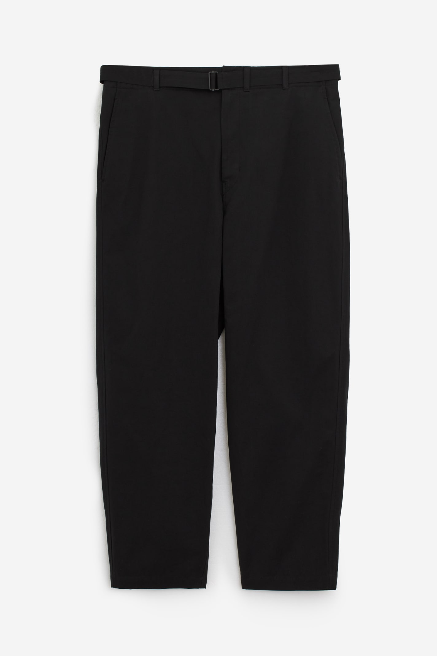 Shop Lemaire Belted Carrot Pants In Black