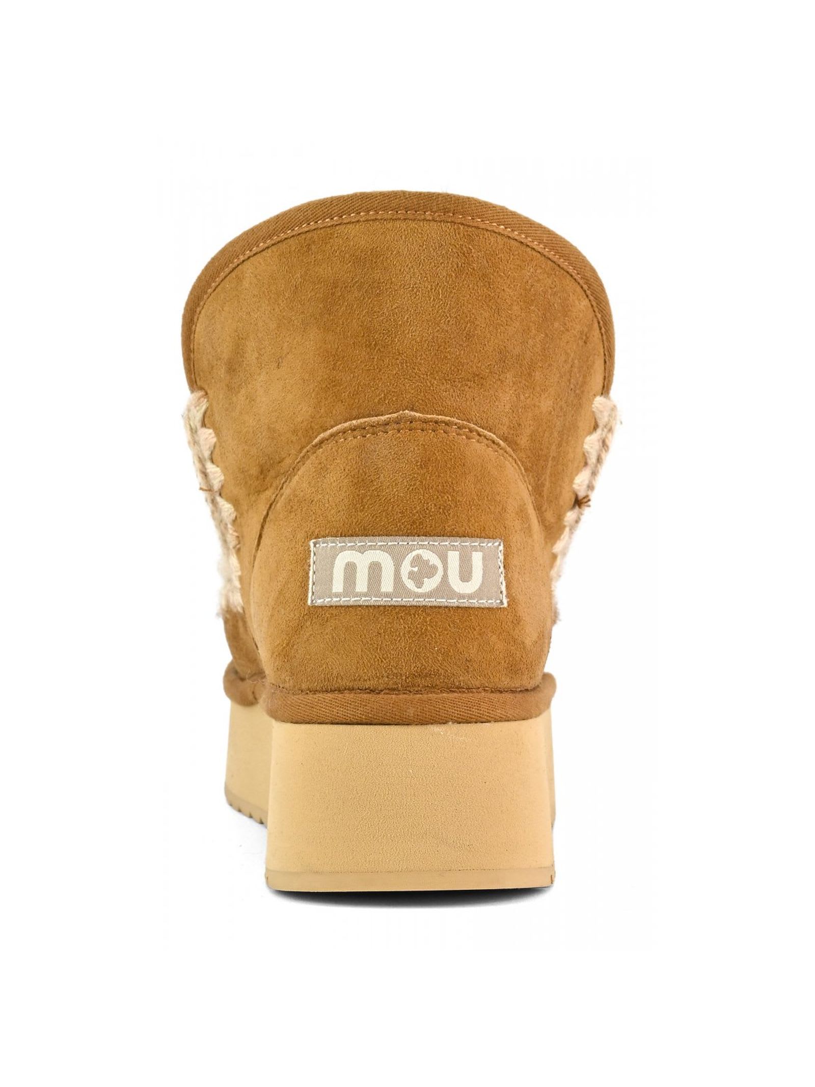 Mou Mini Eskimo Platform Boot In Cognac Suede In Brown