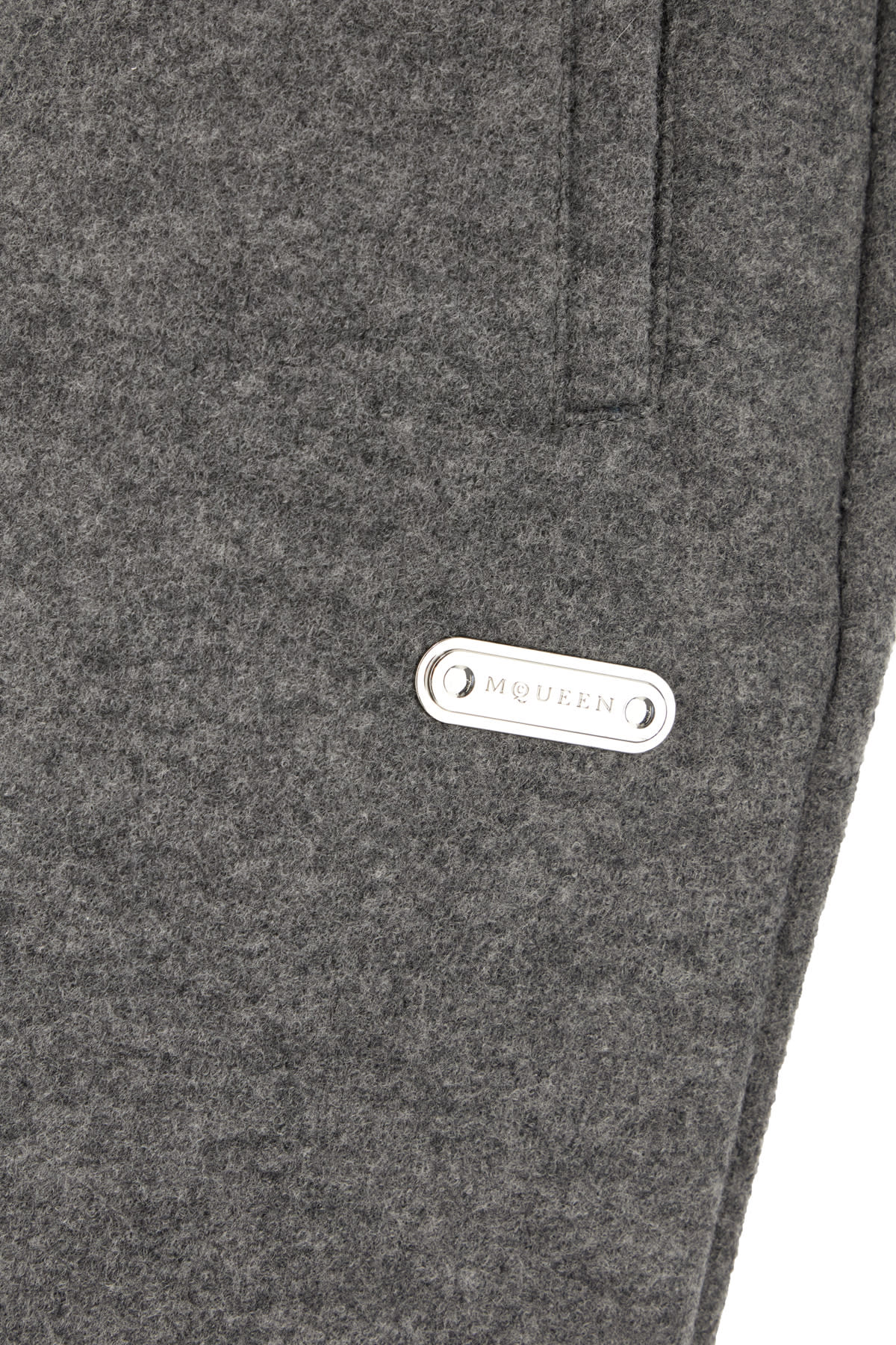 Alexander Mcqueen Joggers Elastic Cuffs Wool Blend In Grey Pale Grey