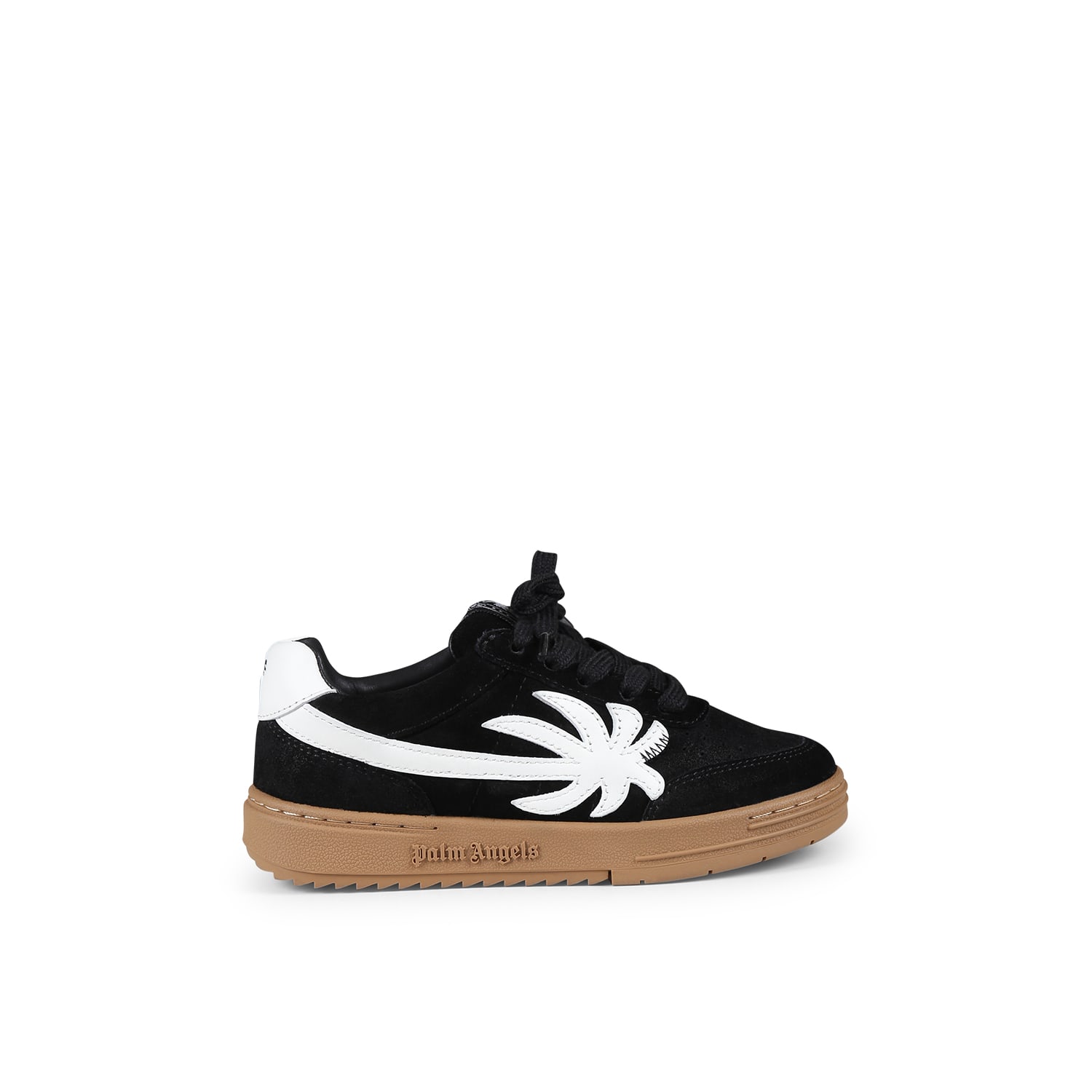 Palm Angels Black Sneakers For Kids With Palm Tree In Black