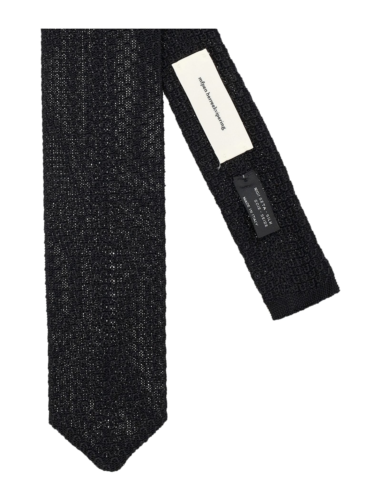 Shop Mfpen Silk Formal Tie In Black Silk