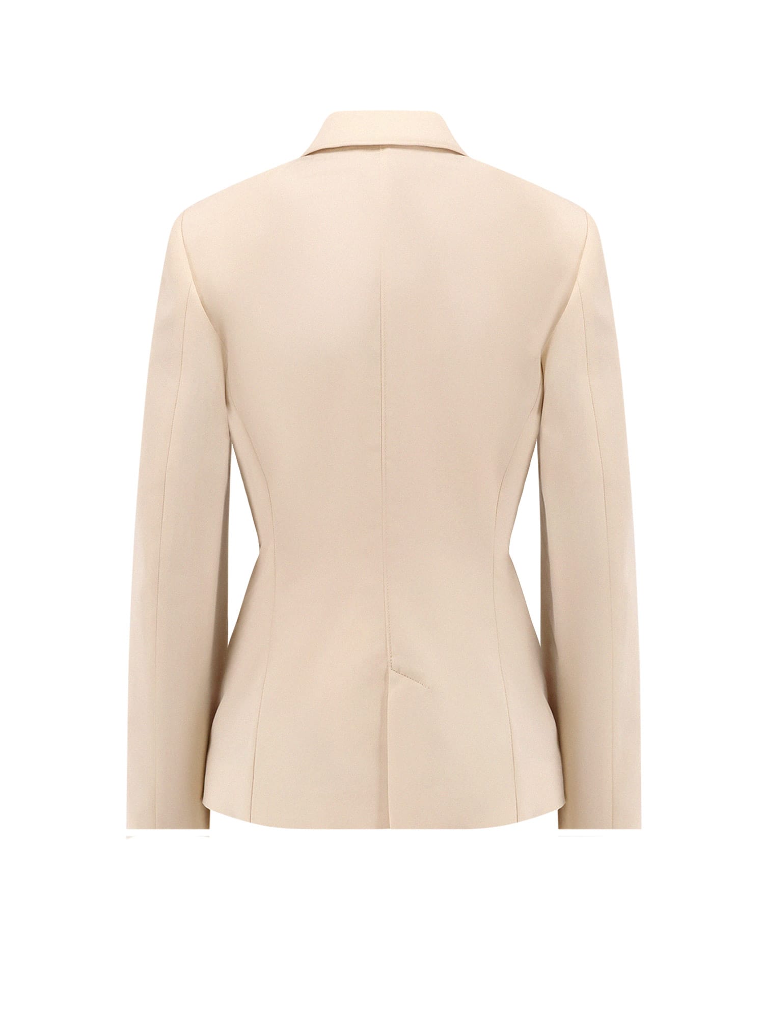 Lemaire Single-breasted Wool And Viscose Blazer In Neutral