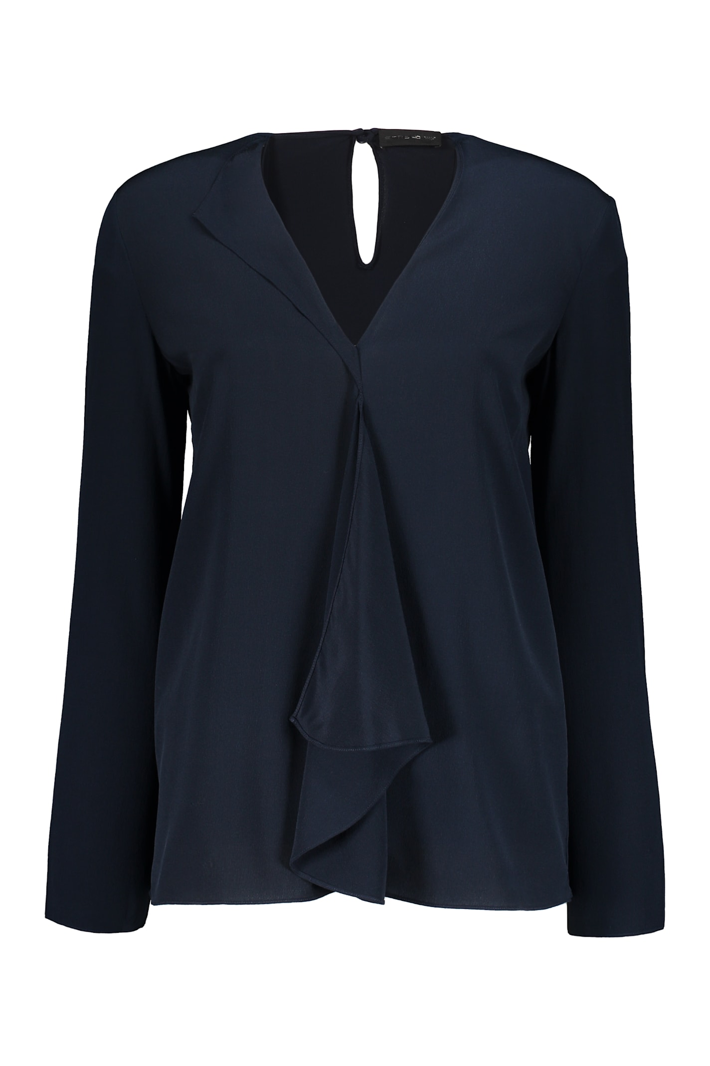 Shop Etro Silk Blouse In Blue