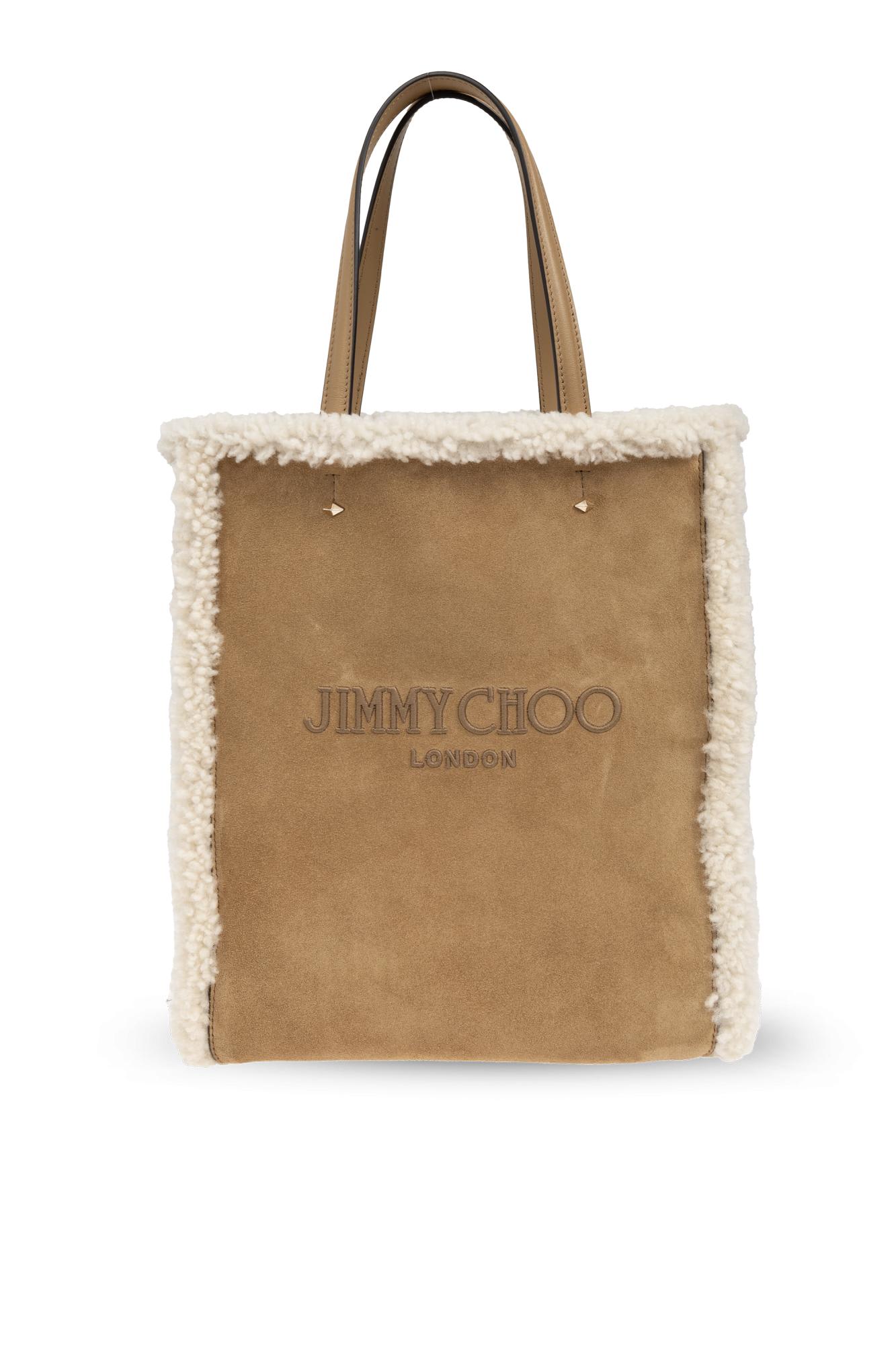 Shop Jimmy Choo Bag Lenny North-south Medium Type Shopper In Neutrals