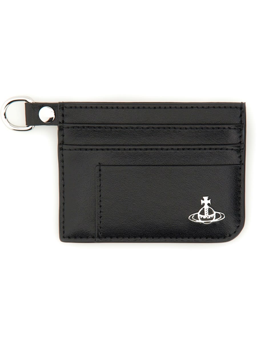 Vivienne Westwood Black Flat Card Holder In N401 Black