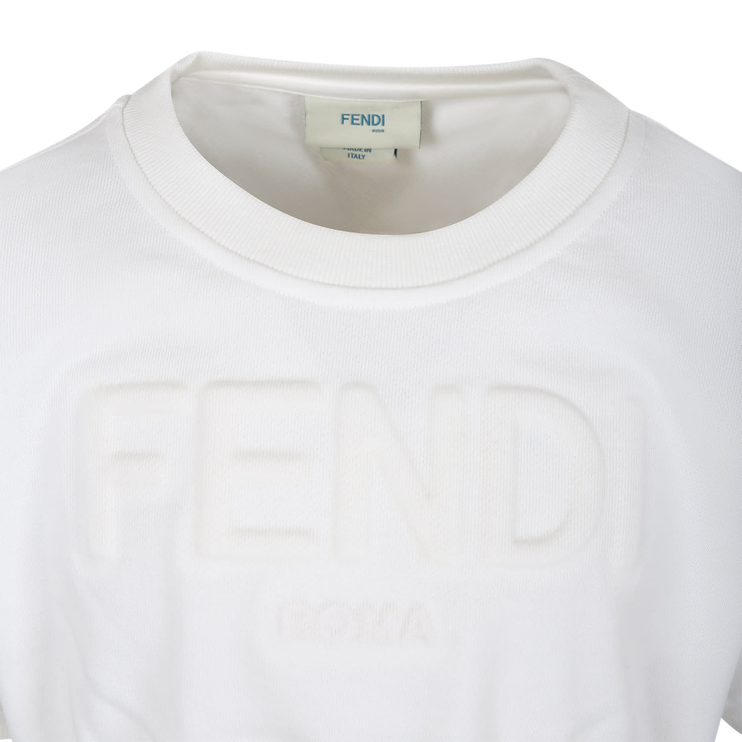 Shop Fendi White Sweatshirt For Girl With Logo