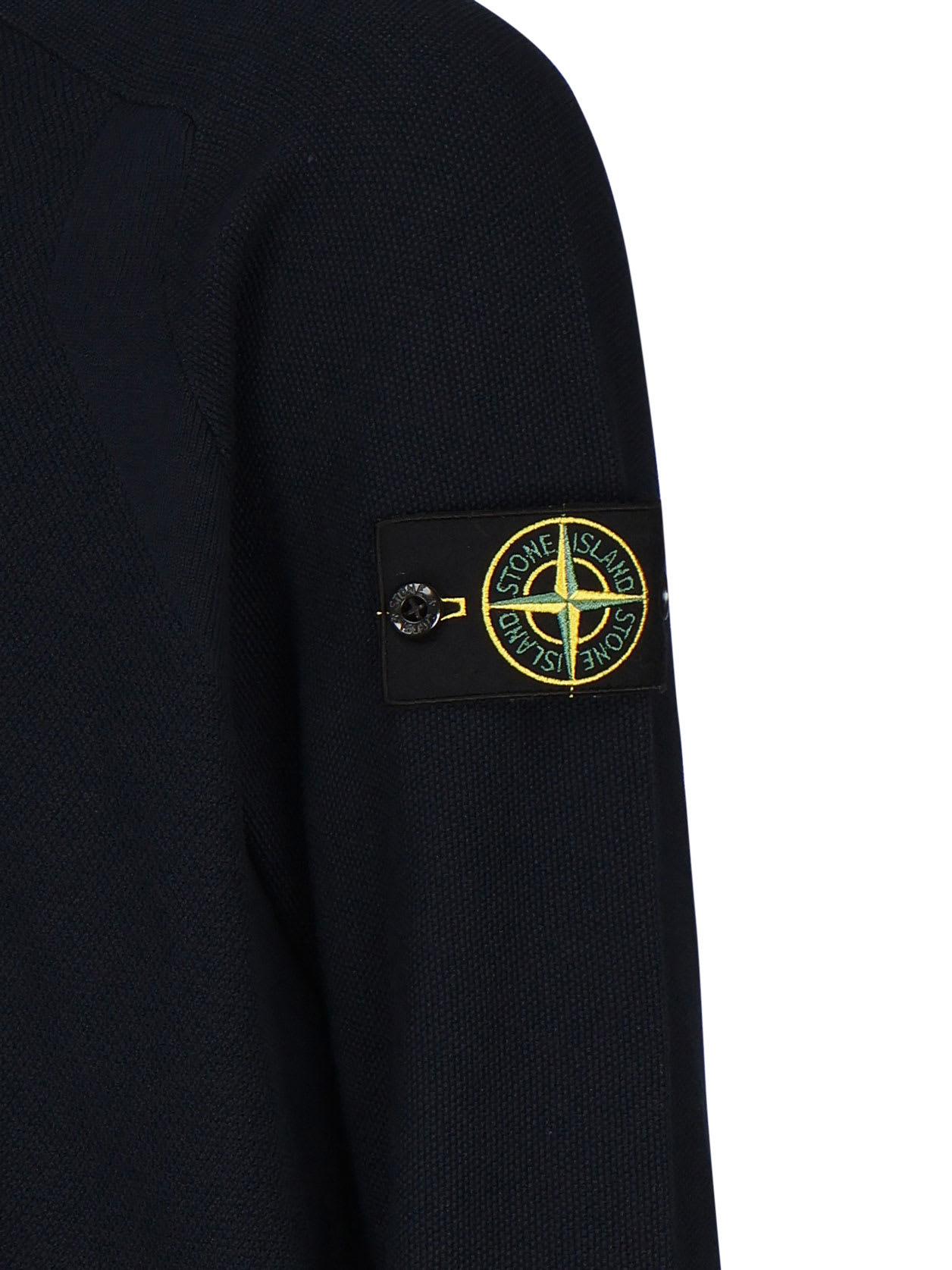 Stone Island Lightweight Wool Crew Neck Sweater With Raglan Sleeves Clothing In Black