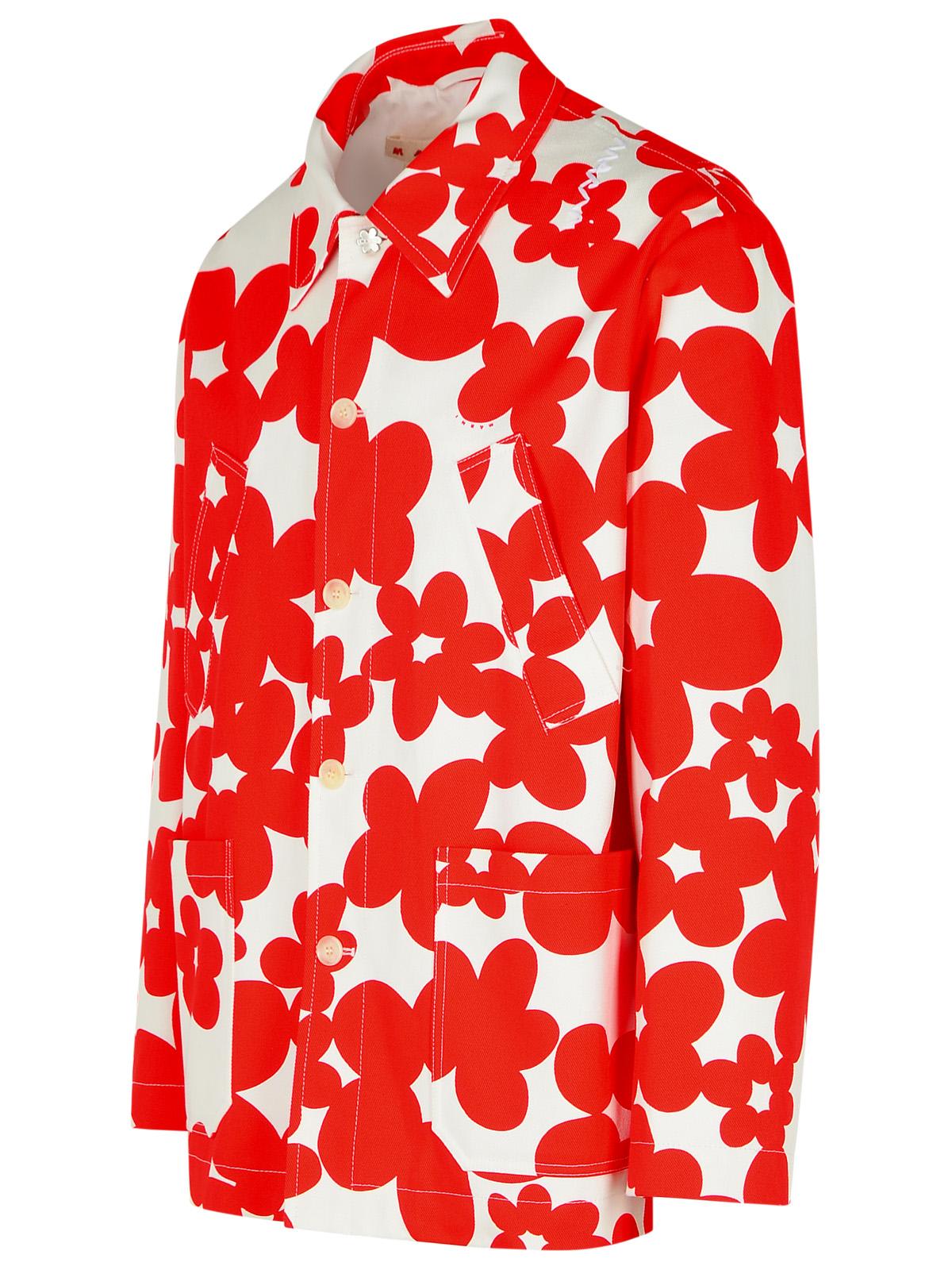 Shop Marni Red Cotton Jacket