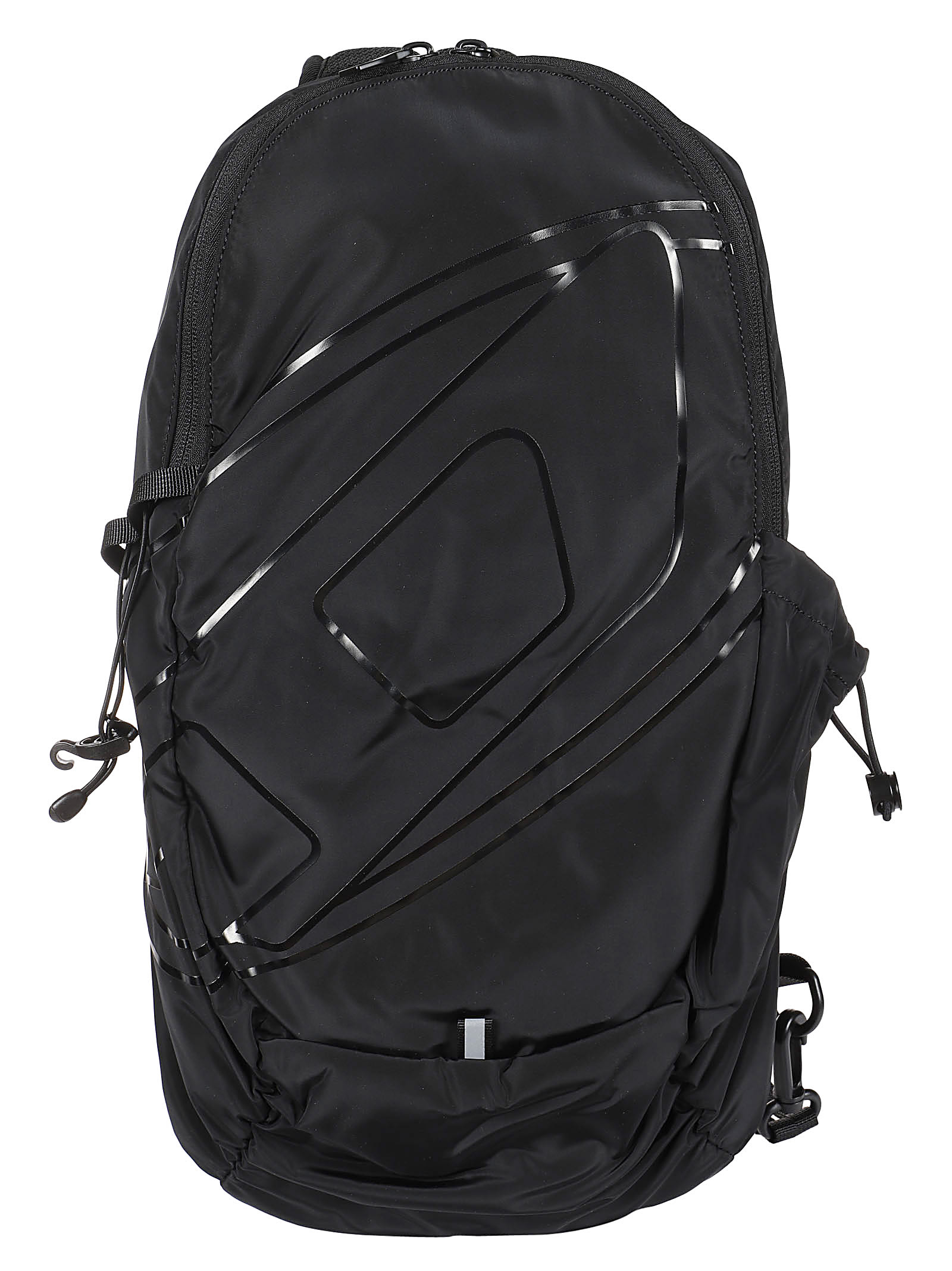 Shop Diesel Drape Sling Bag Backpack In Black