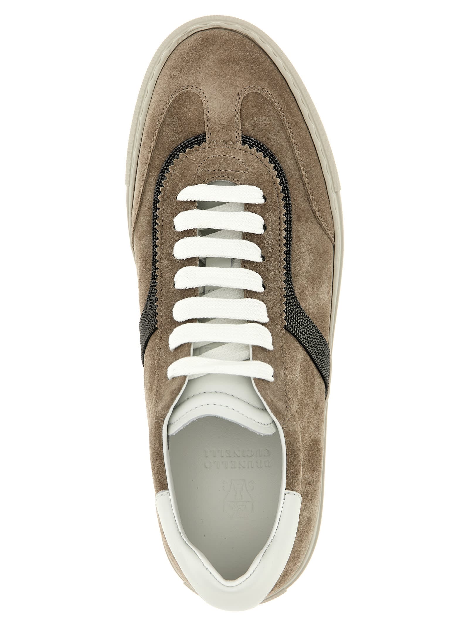 Brunello Cucinelli Suede Luxe Sneakers Rubber Sole In Brown