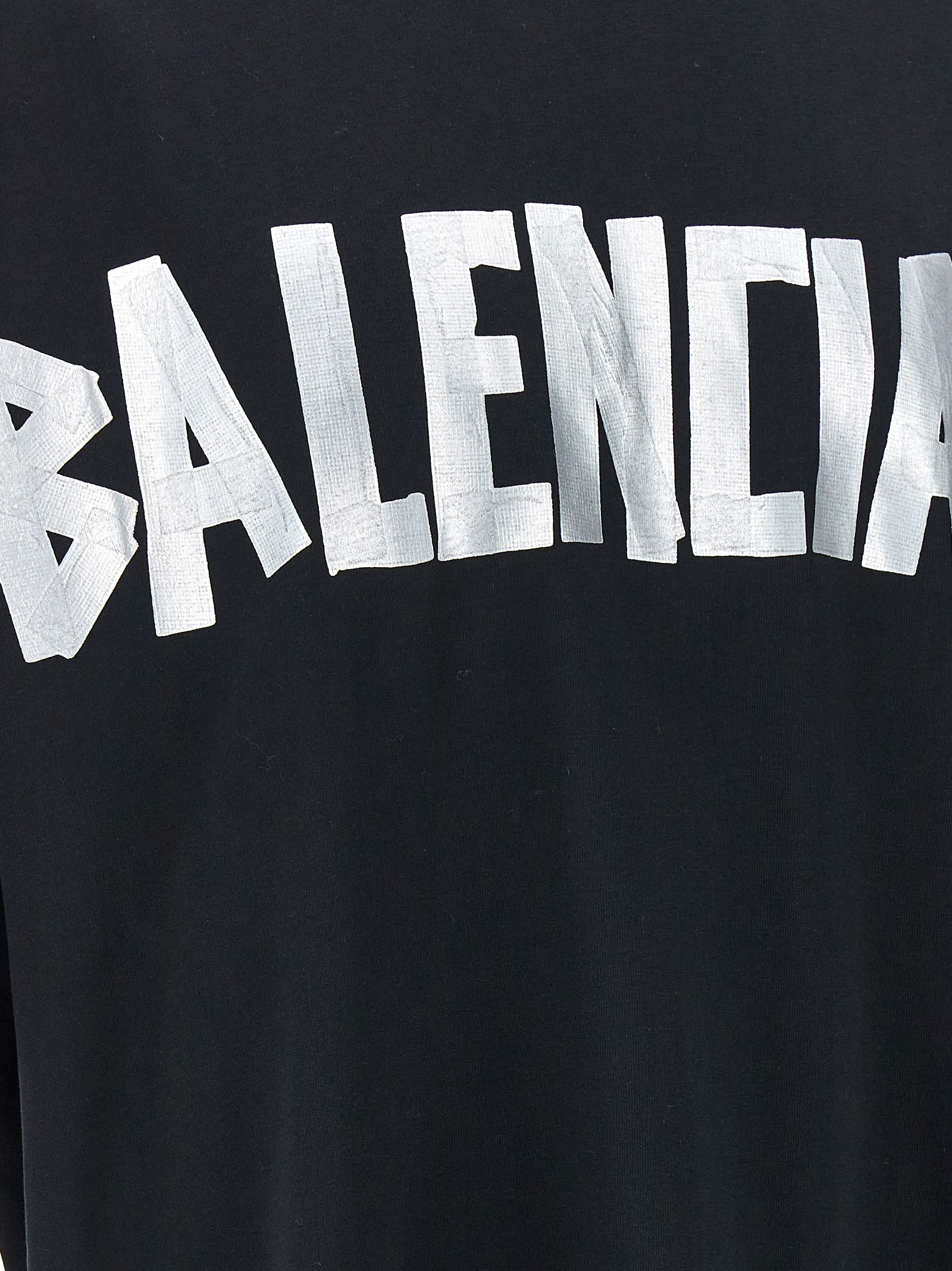 Shop Balenciaga New Tape Type T-shirt In Faded Black