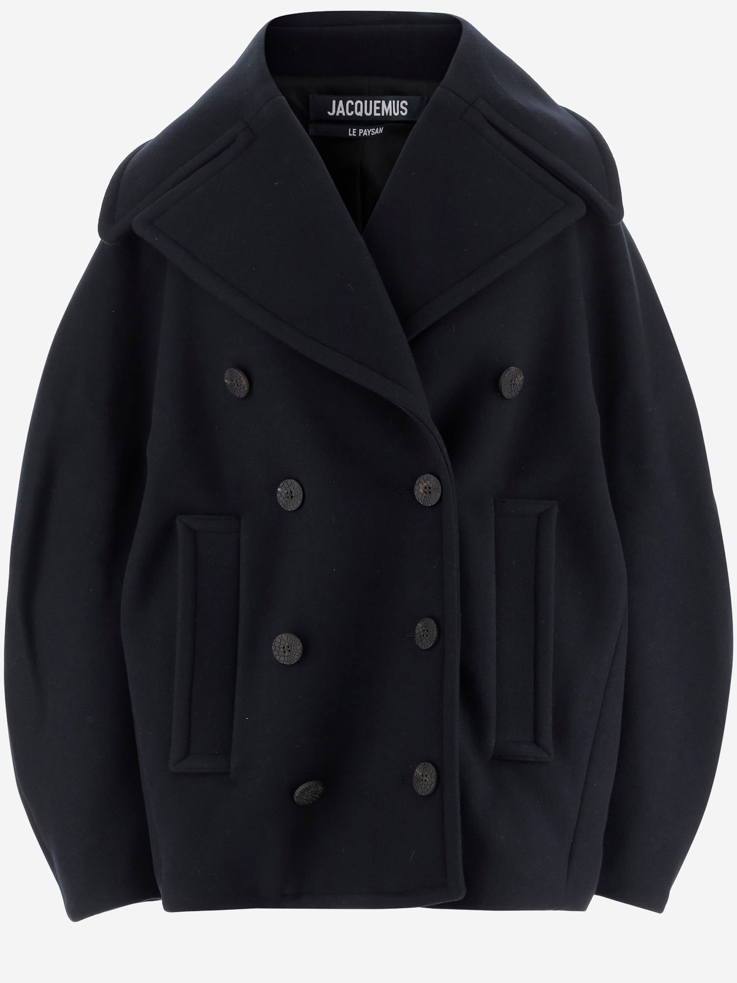 Jacquemus Double-breasted Jacket In Virgin Wool In Blue