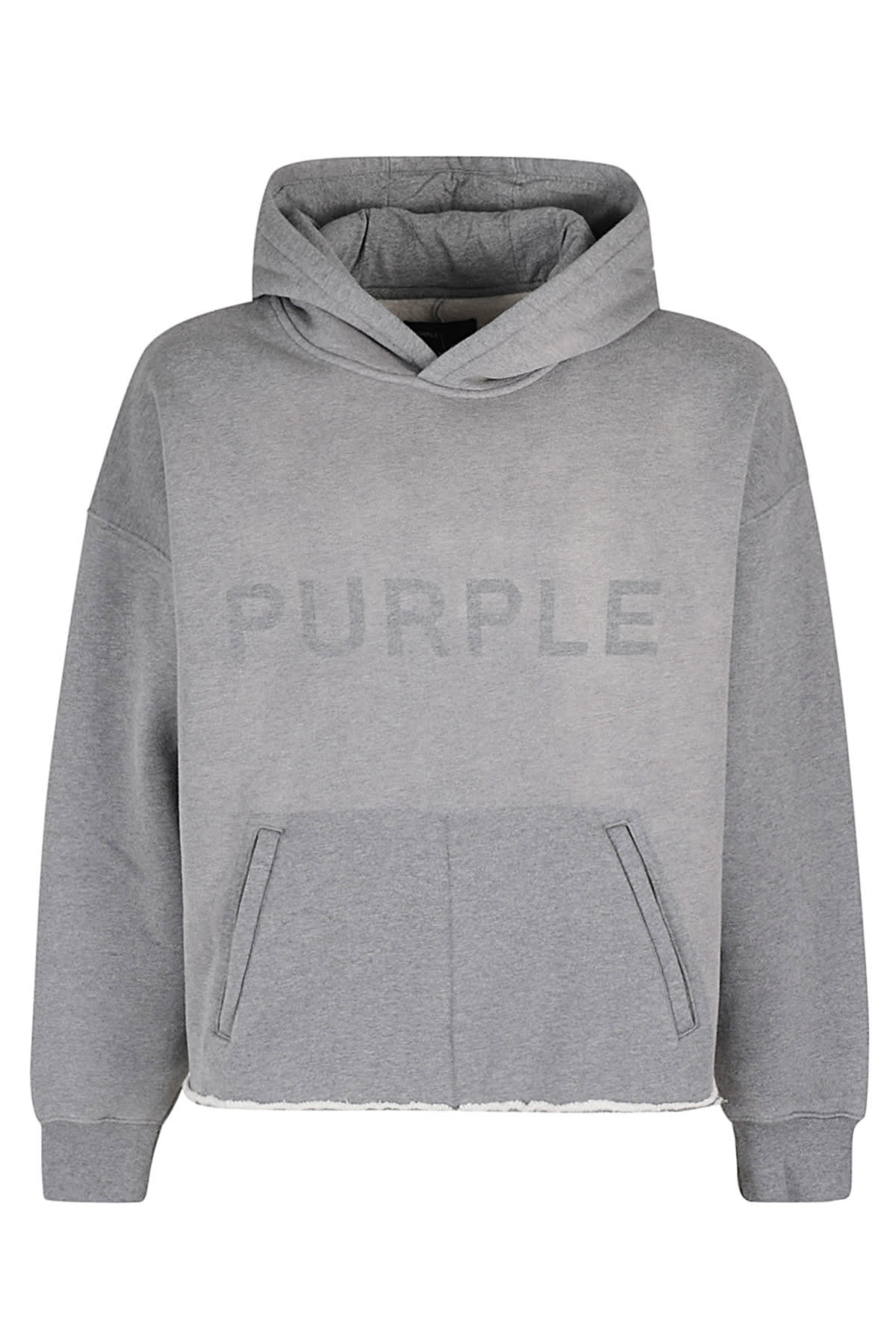 Shop Purple Brand Heavyweight Fleece Hoodie In Heather