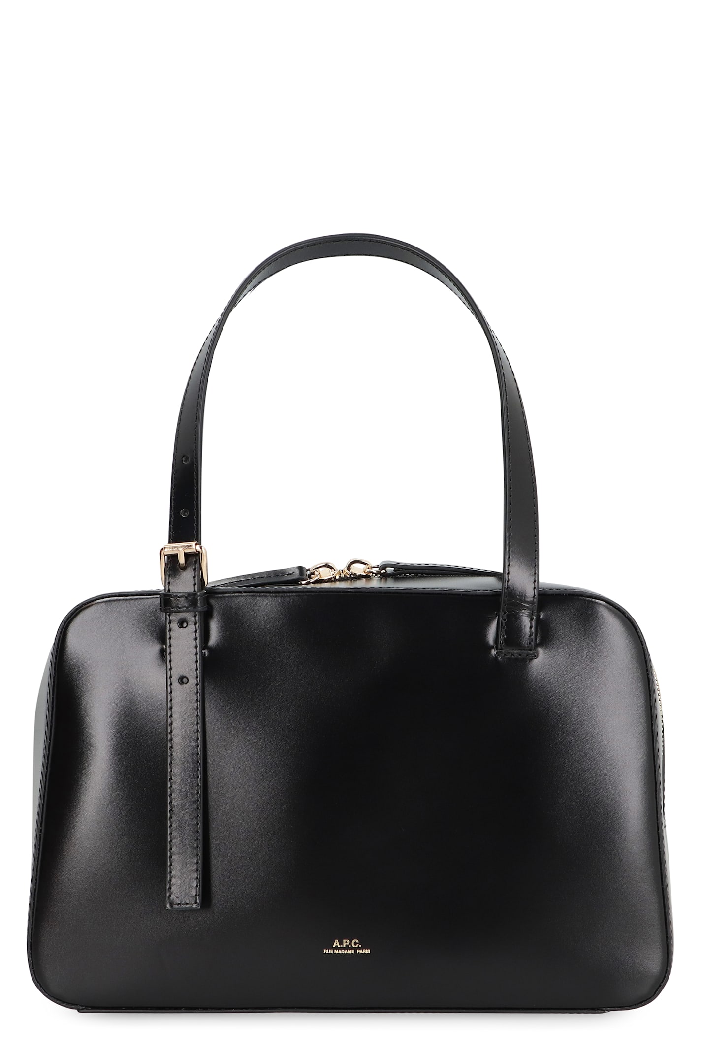 Apc A.p.c. Leather Virginie Box Bag In Black