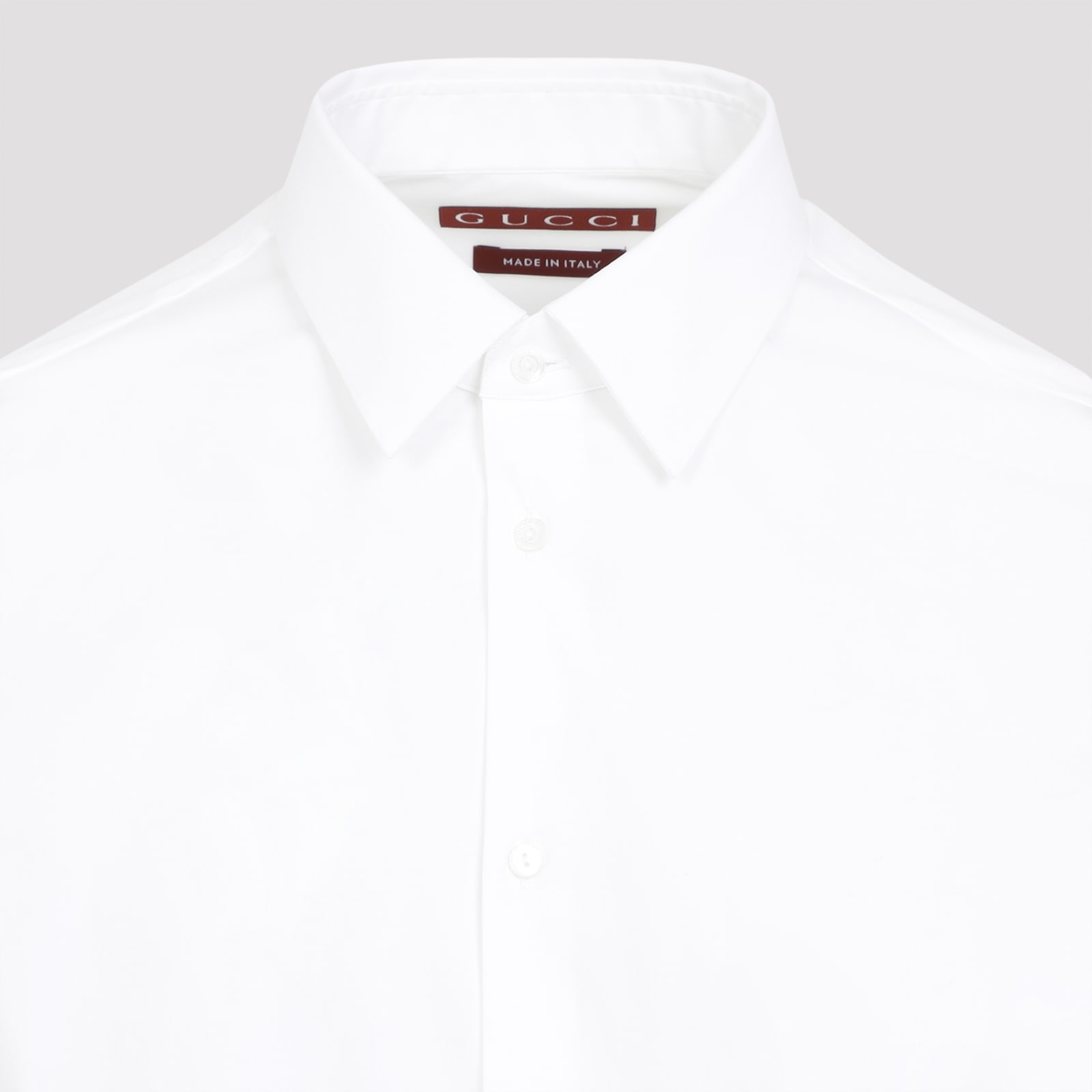 Gucci Men Skinny Fit Cotton Shirt With Buttons Closure And Long Sleeve In White