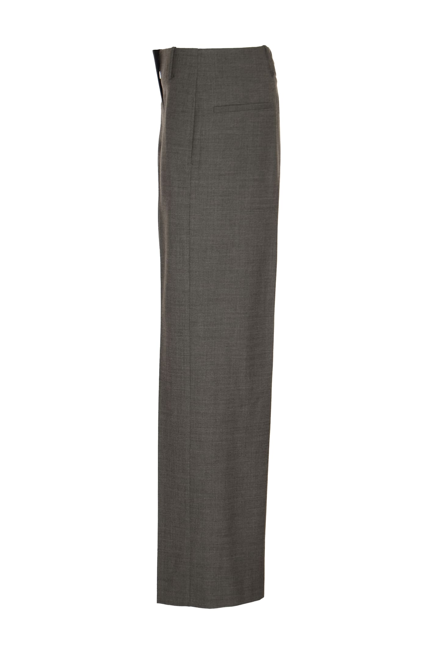 Shop Tory Burch Stretch Flannel Trousers In Grey