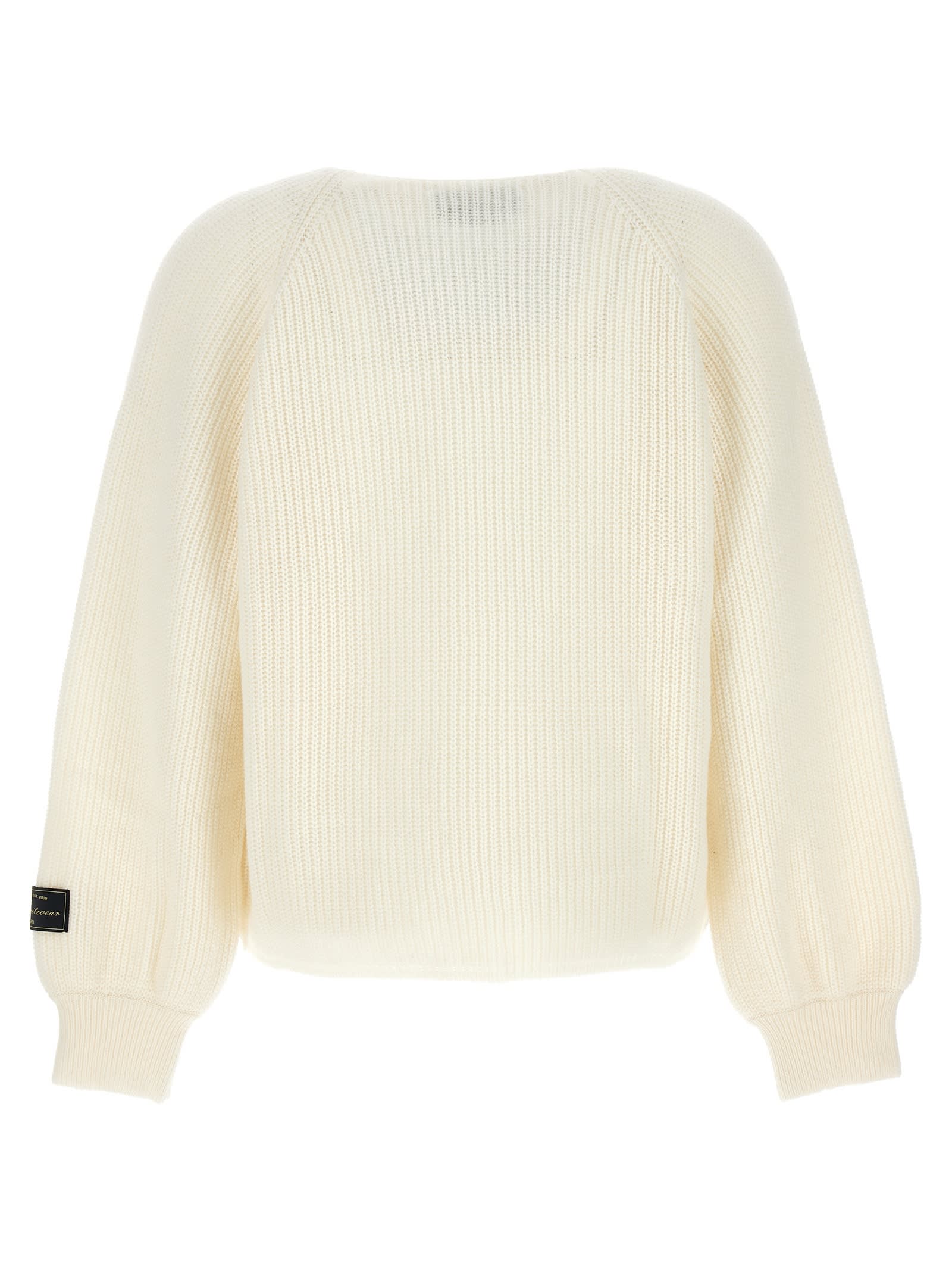 Msgm Knotted Sweater In Neutral