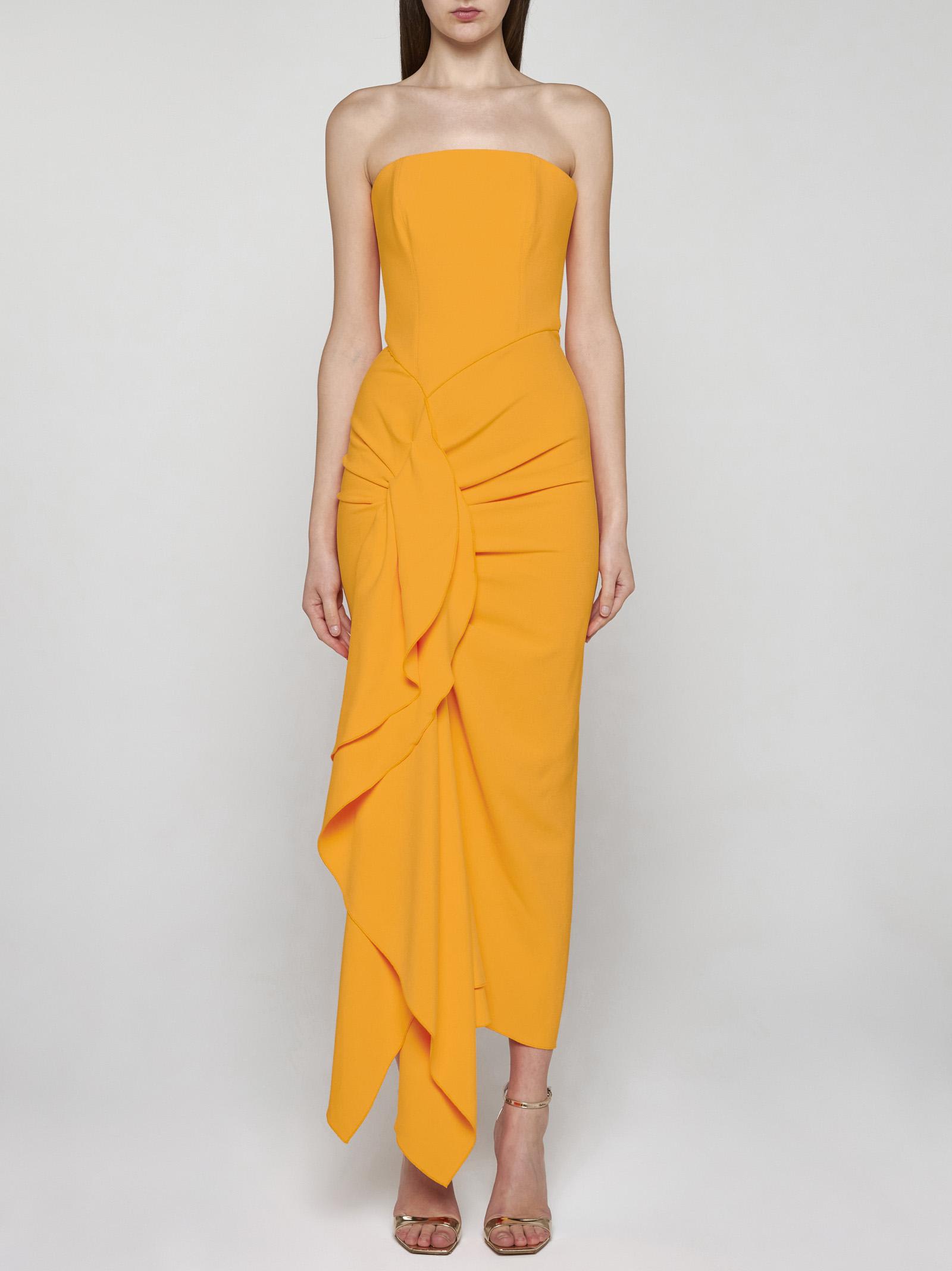 Shop Solace London Thalia Midi Dress In Orange