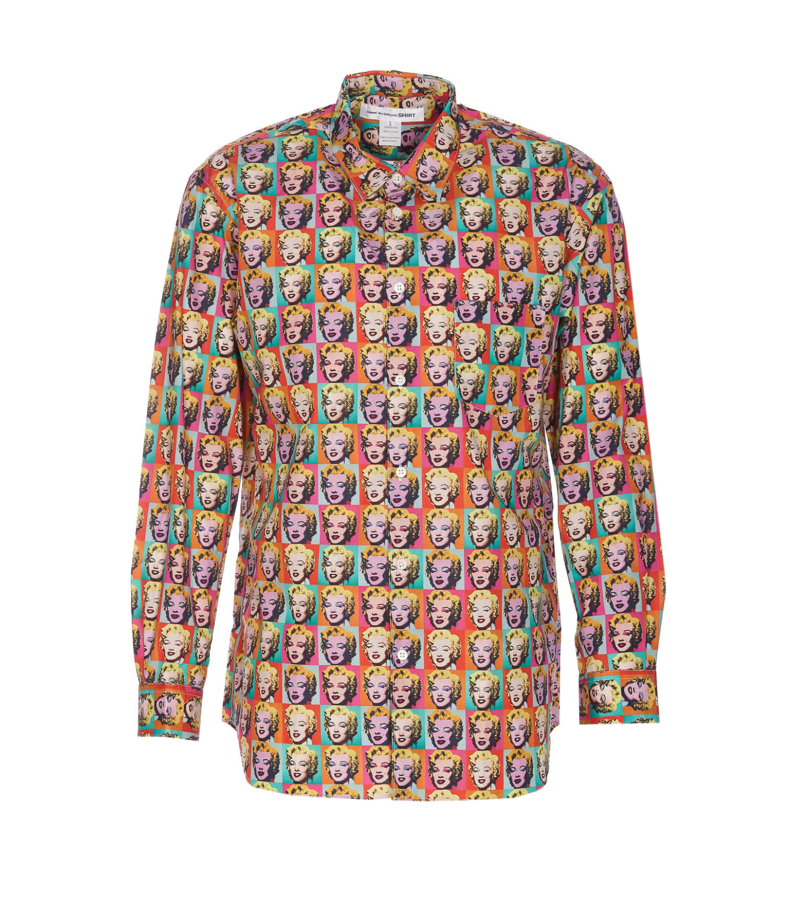 Shop Comme Des Garçons Marilyn Monroe Printed Shirt In Multicolour
