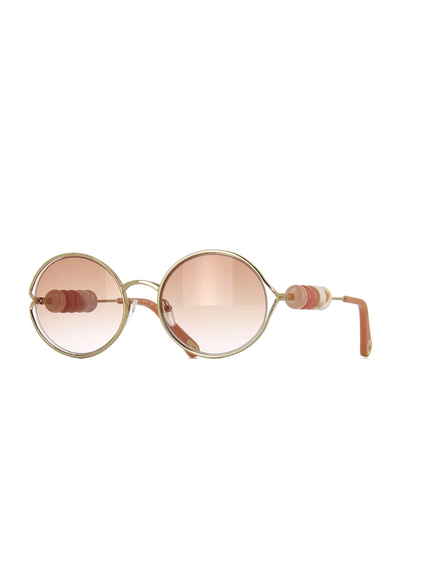 Shop Chloé Ce167s 42834 Sunglasses In Gold Gradient Brown