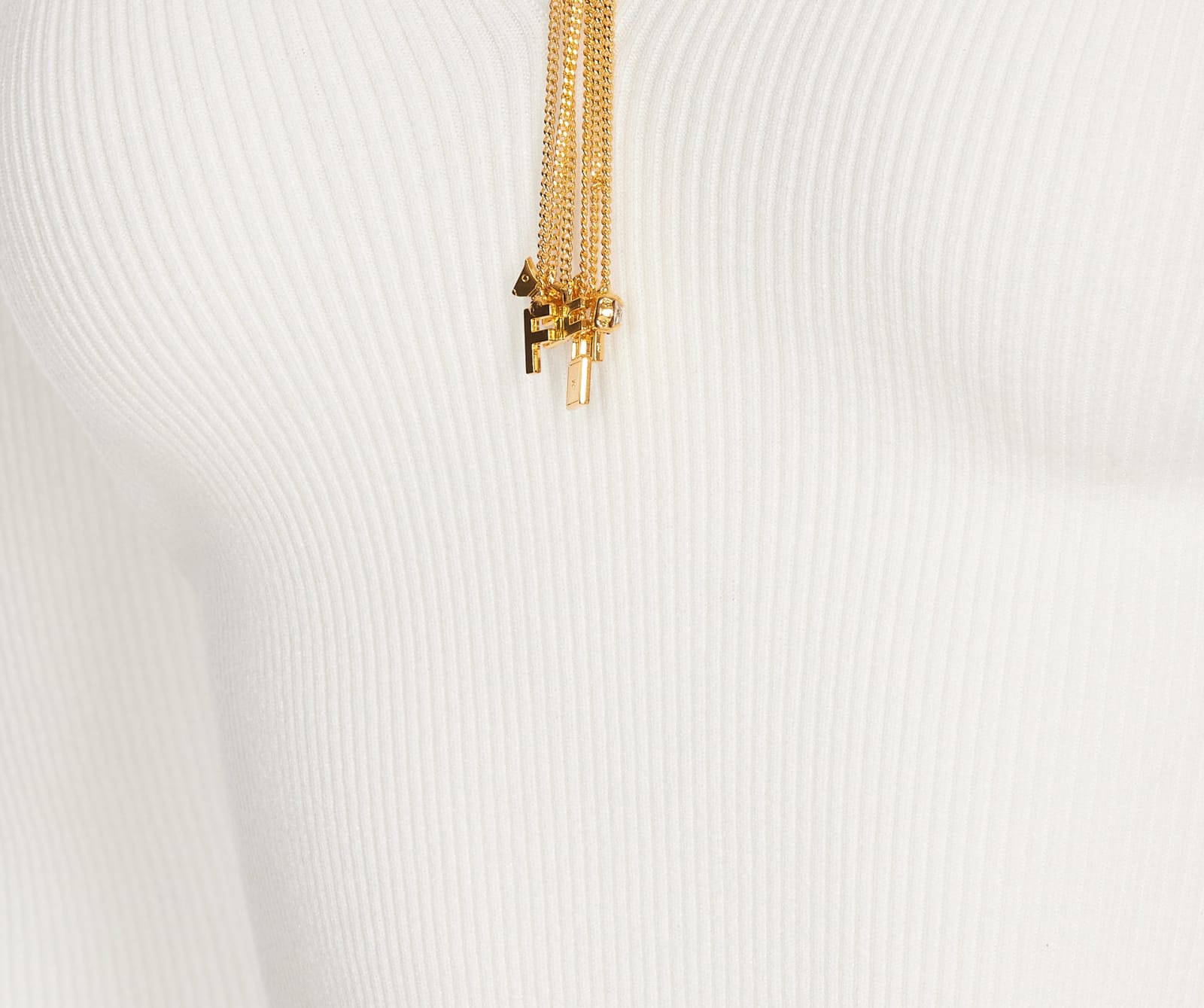 Shop Elisabetta Franchi Knit Sweater In White