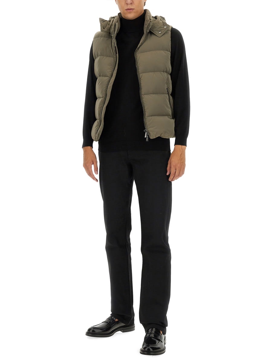 Shop Moorer Fire Padded Vest In Green