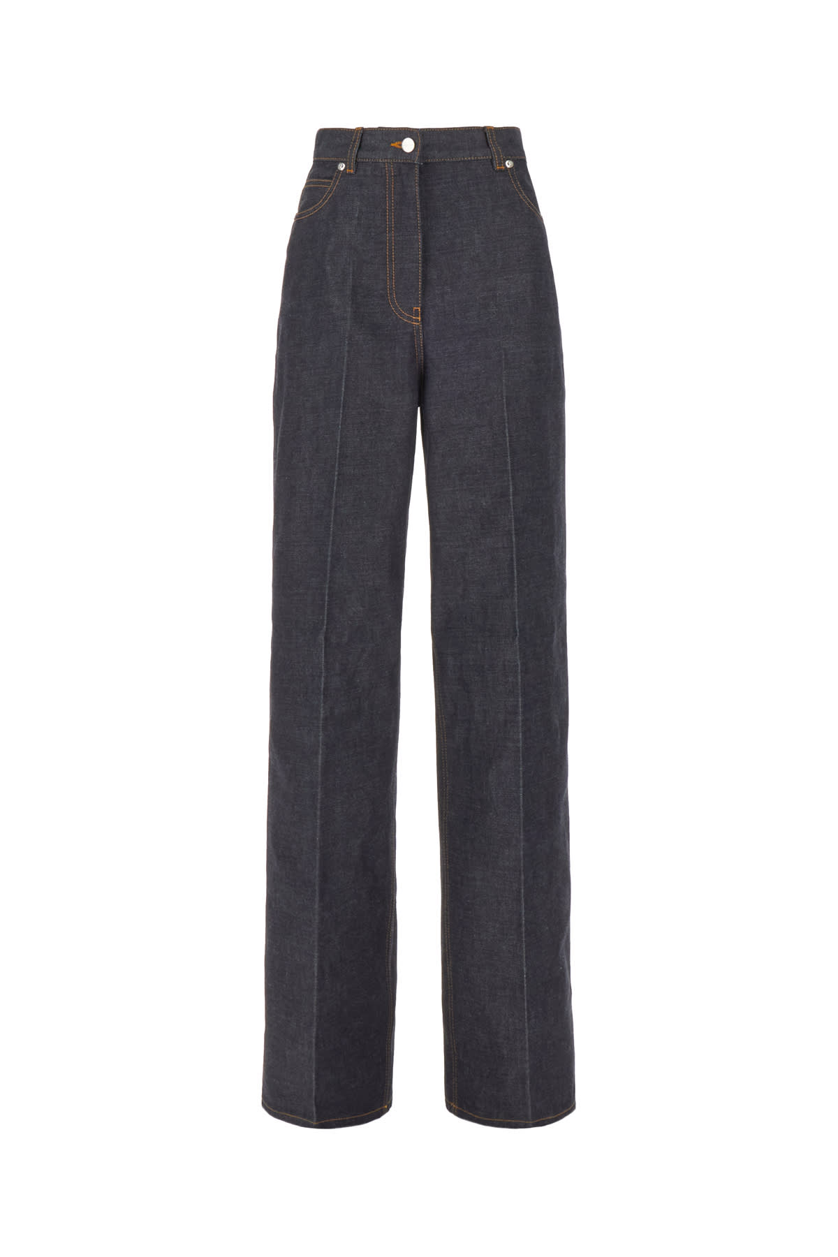 Shop Ferragamo Dark Blue Denim Jeans In Denim Scruo