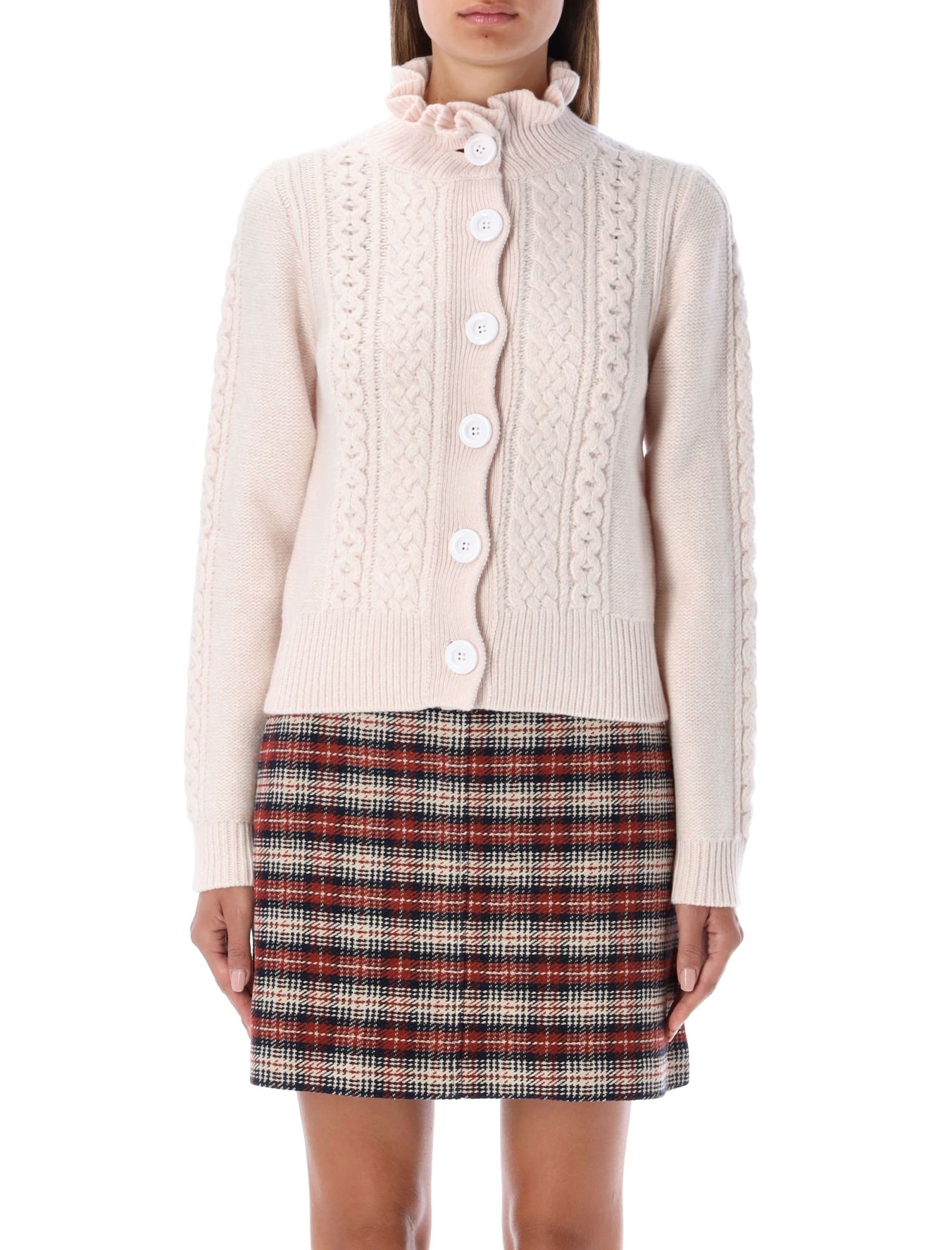 See by Chloé Ruffle Neck Cardigan