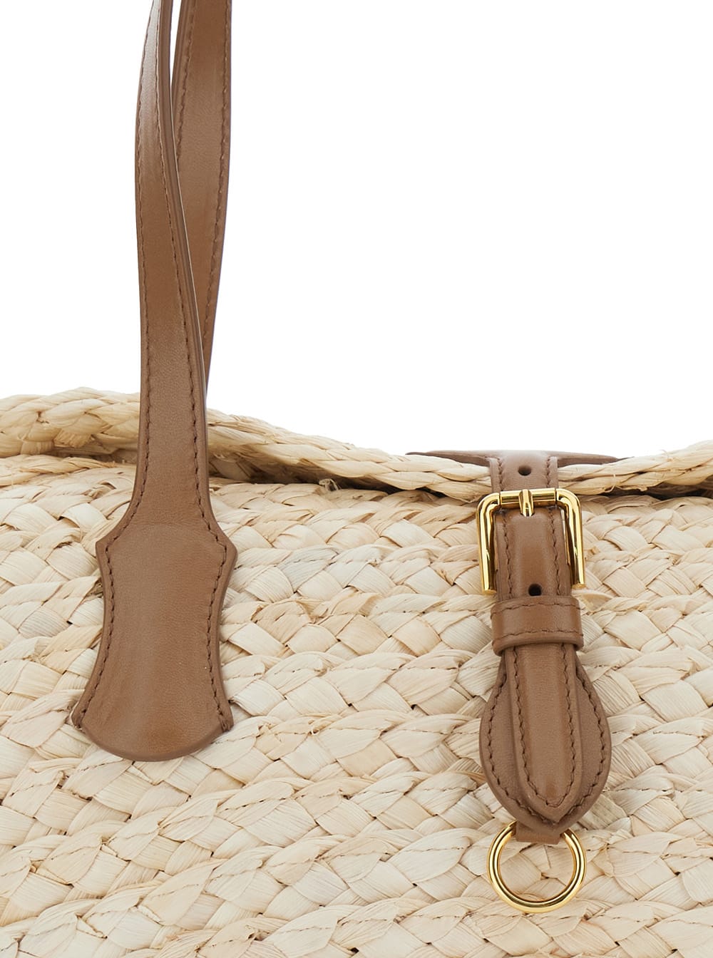 Dolce & Gabbana Capri Straw Bag Shoulder Bags Beige In Neutral