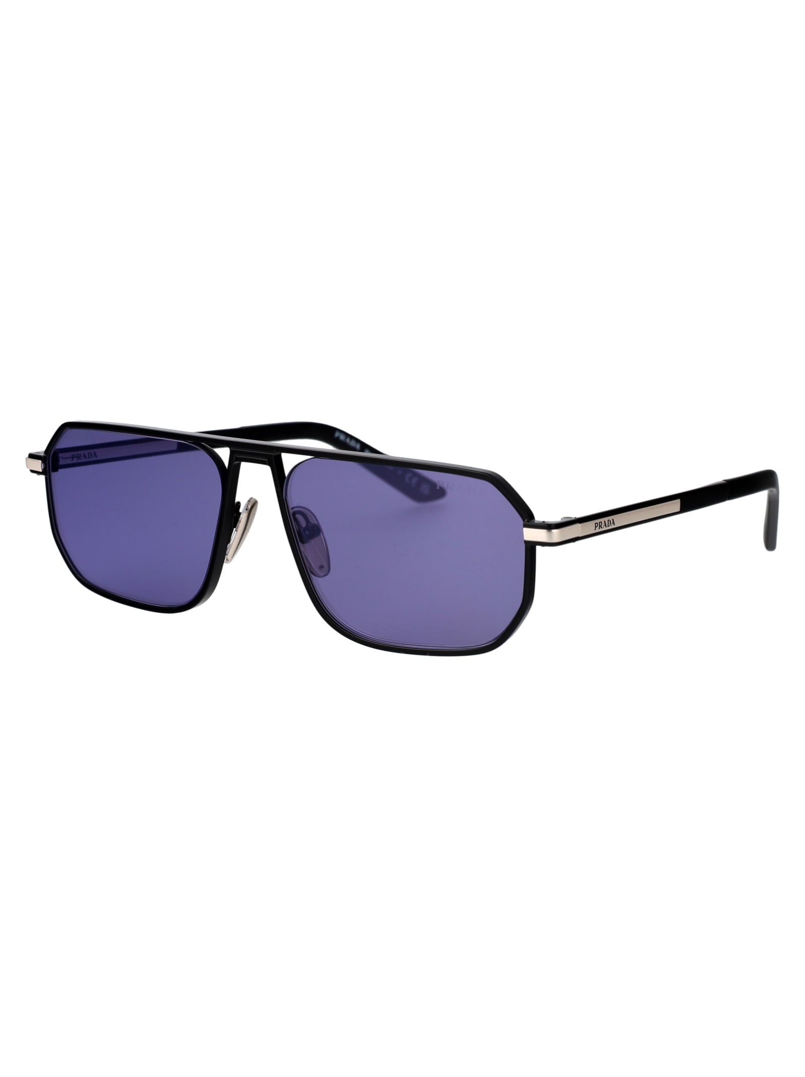 Shop Prada 0pr A53s Sunglasses In 1bo05q Matte Black