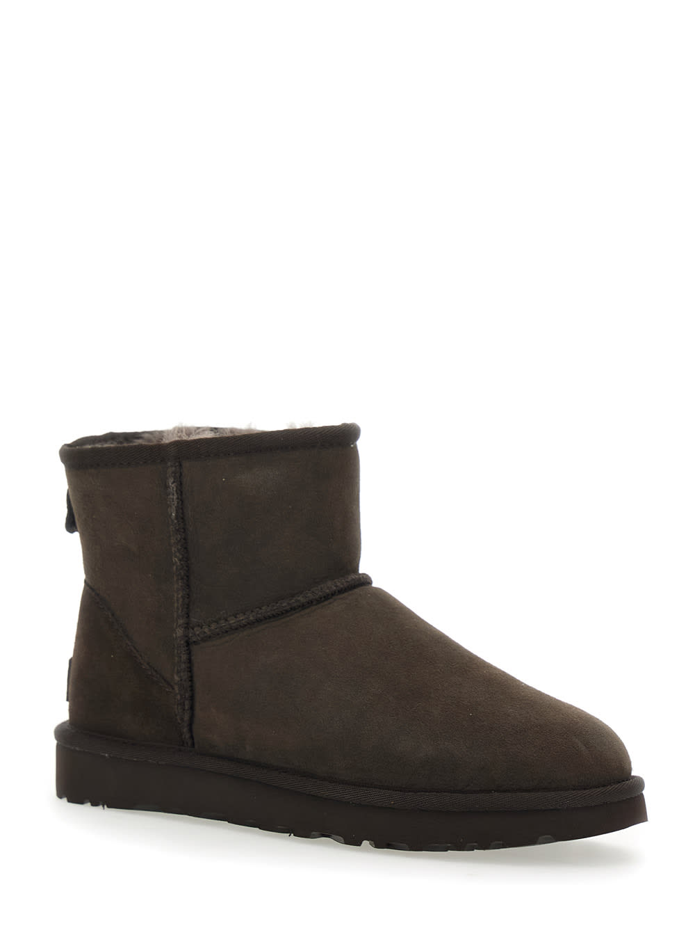 Classic Mini Ankle Boots With Logo Patch On The Rear In Suede Woman - UGG - Modalova