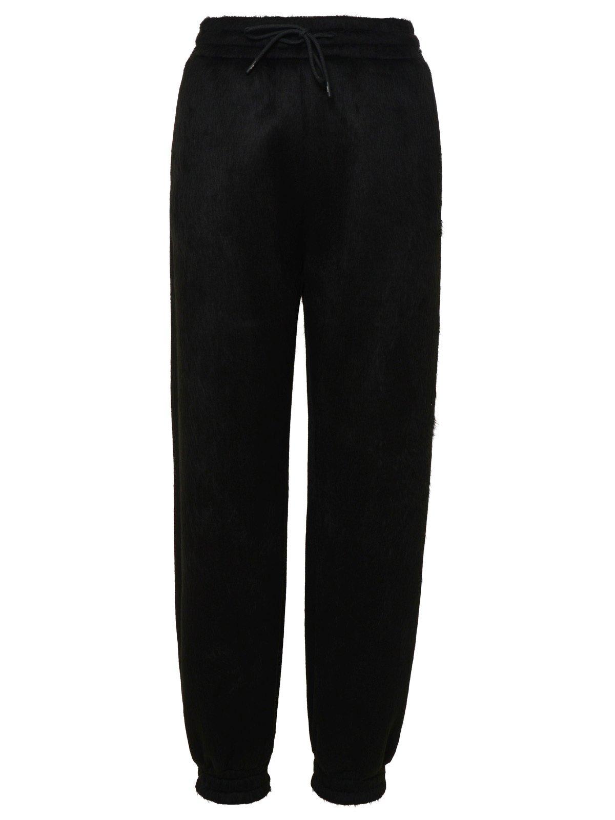 Msgm Elasticated Waist Drawstring Jogger In Black
