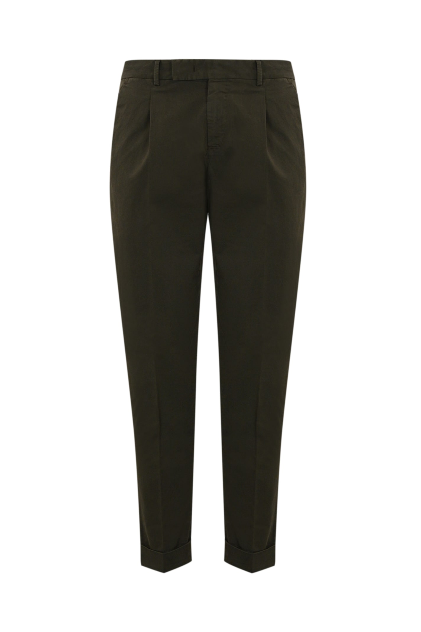 Pt Torino Rebel 1p Gabardine Trousers In Cacao