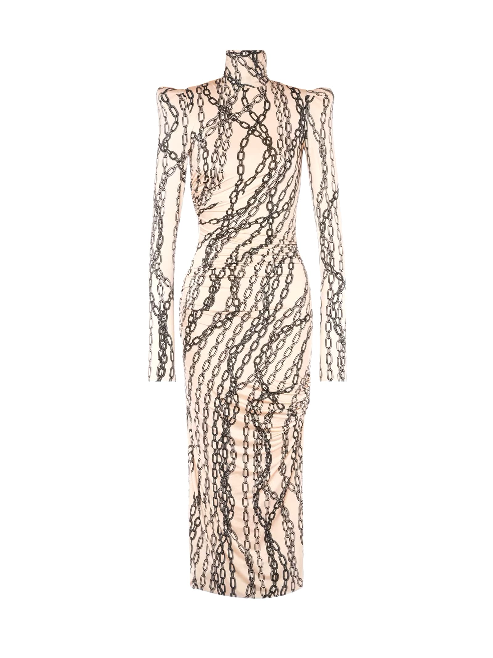 Philosophy di Lorenzo Serafini Stretch Dress With Chains Print