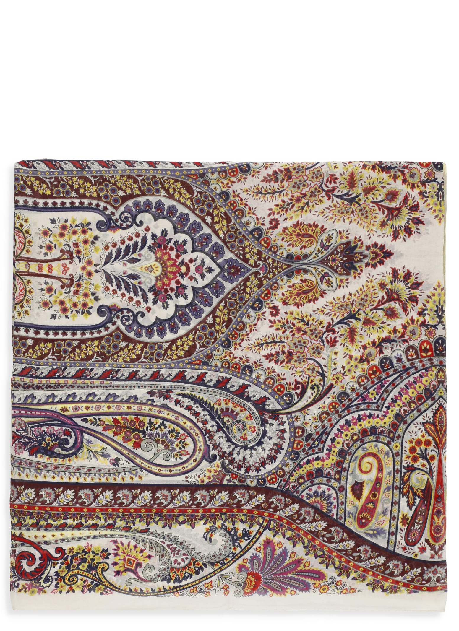 Shop Etro Scarfl With Paisley Print In Multicolour