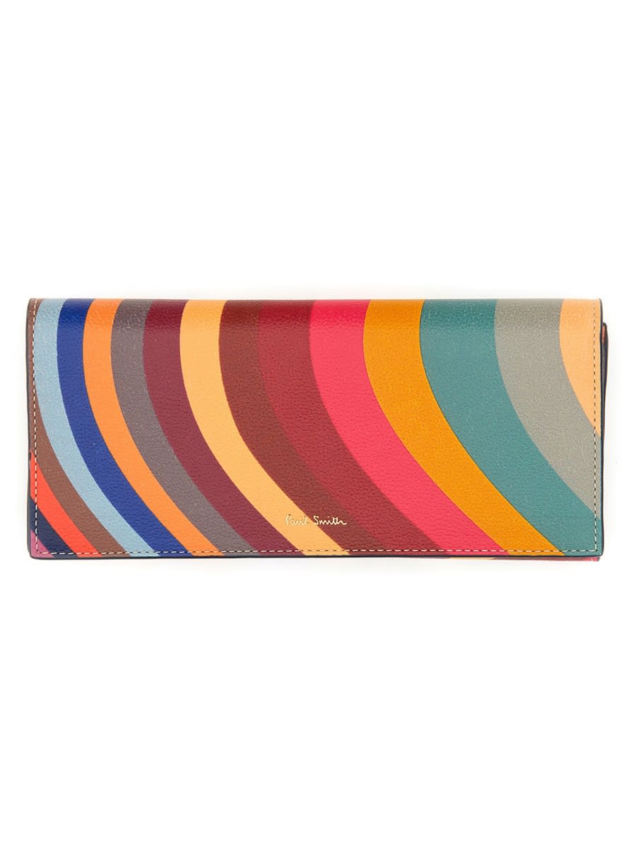 Shop Paul Smith Tri-fold Swirl Wallet In Multicolour