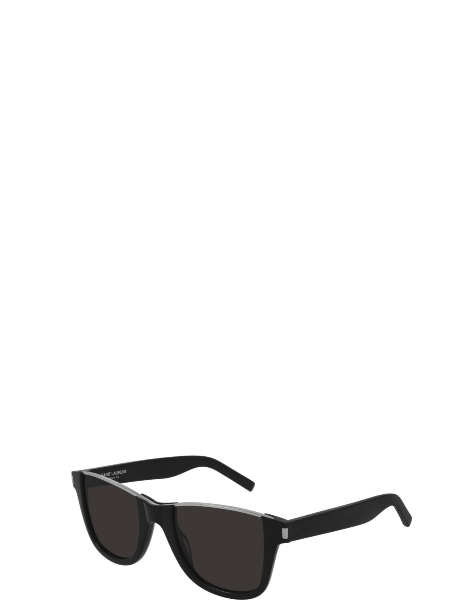 Shop Saint Laurent Sl 51 Cut Black Sunglasses
