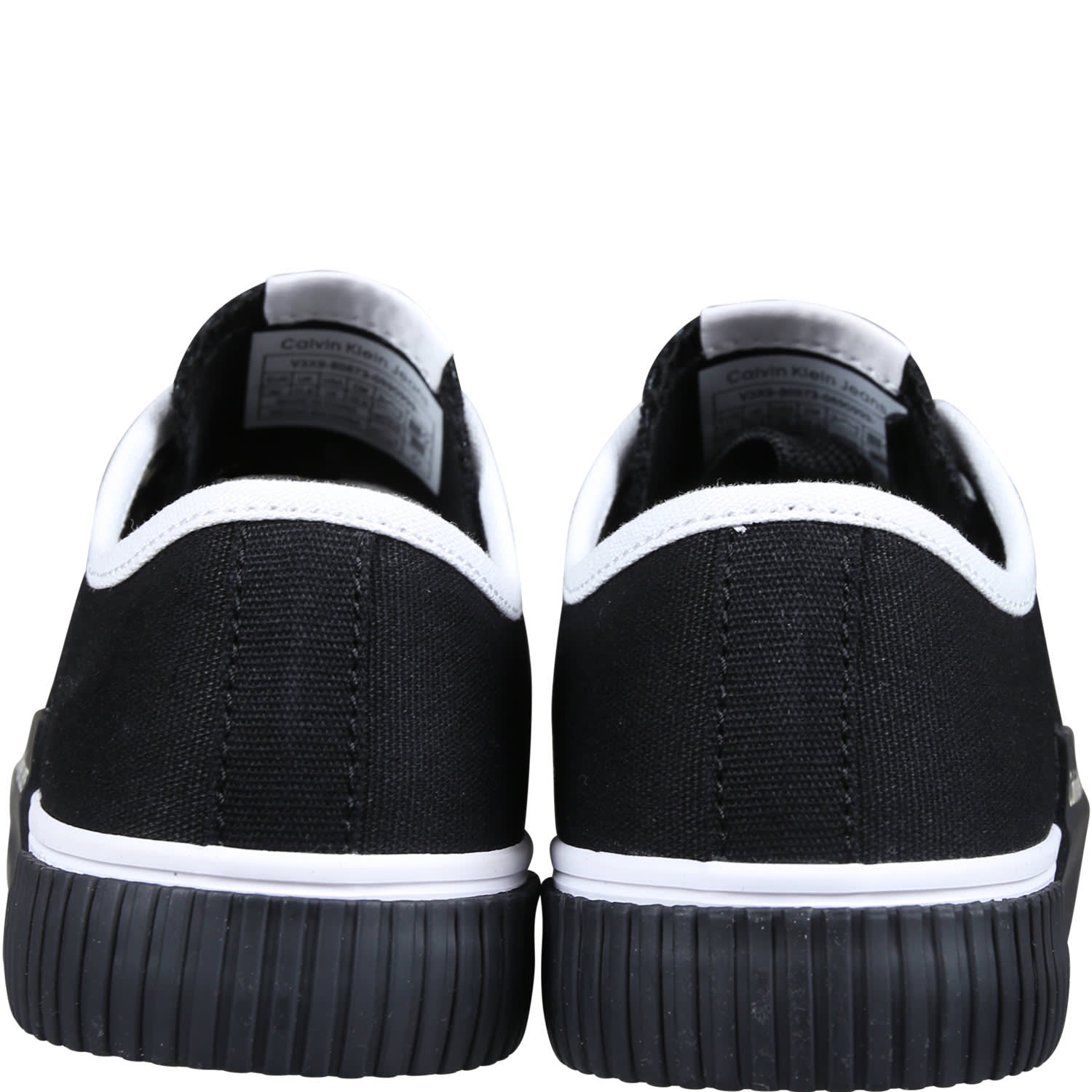 Shop Calvin Klein Black Sneakers For Kids With Logo