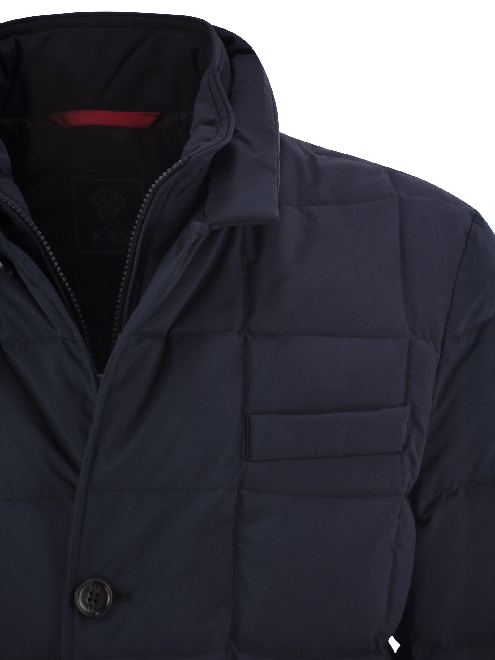 Fay Double-breasted Down Jacket Clothing In Blue