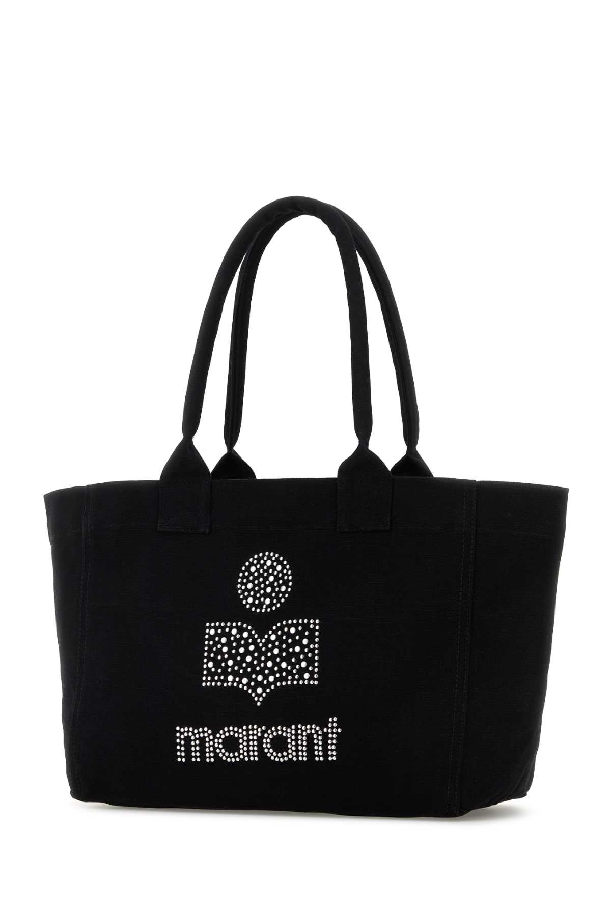 Isabel Marant Black Canvas Yenky Zipped Shopping Bag In Black