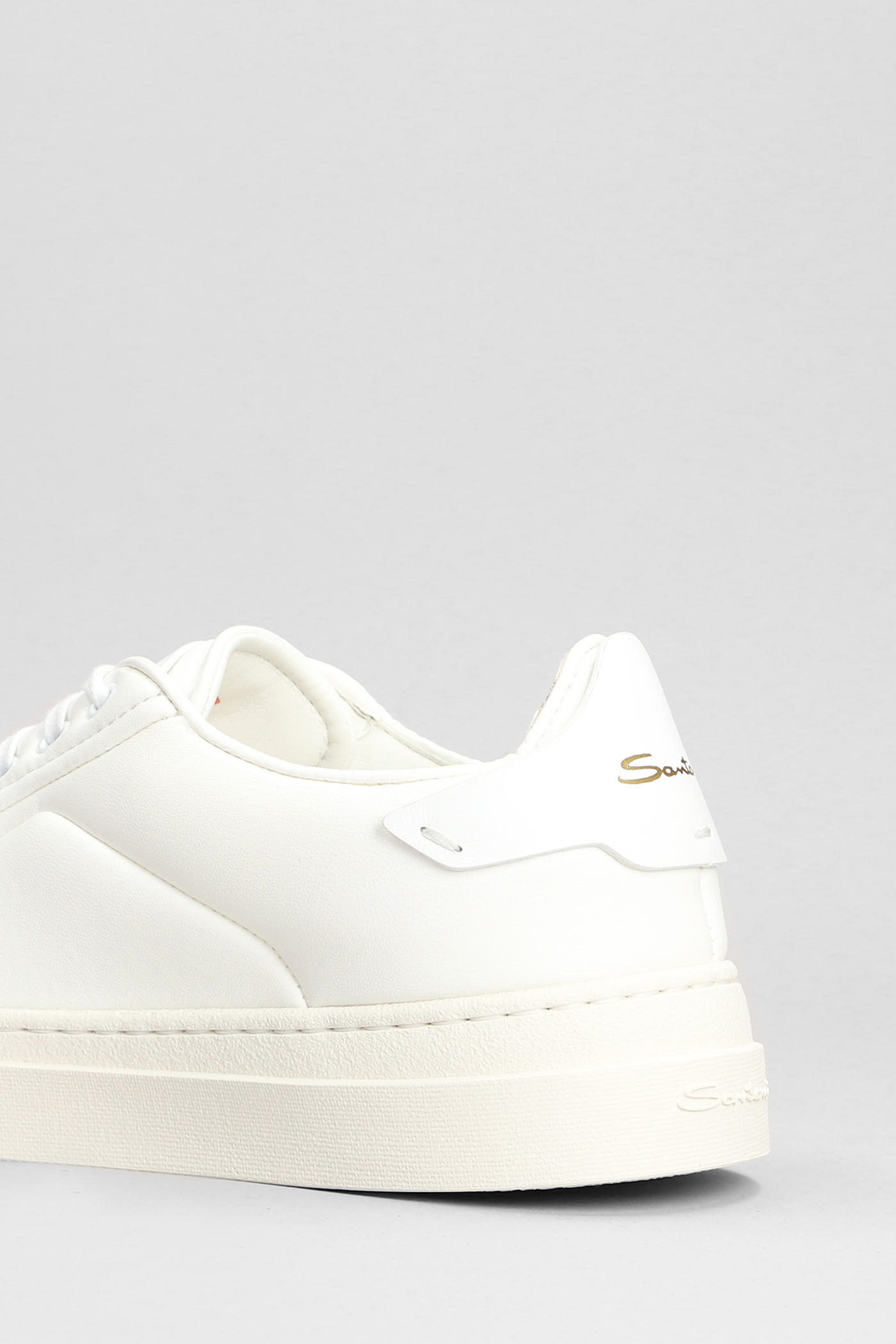 Shop Santoni Glory Sneakers In White Leather