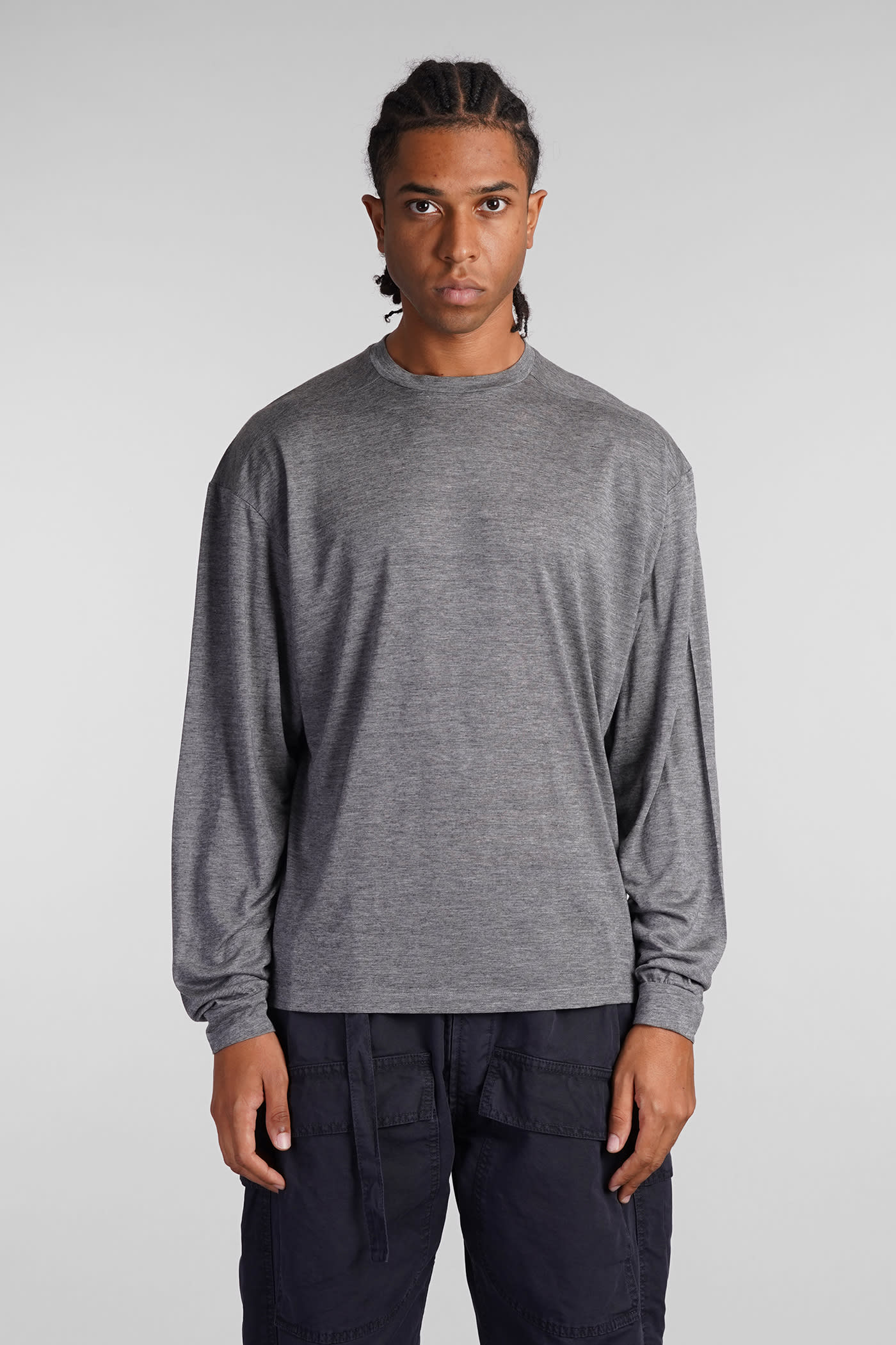 Obi T-shirt In Grey Cotton