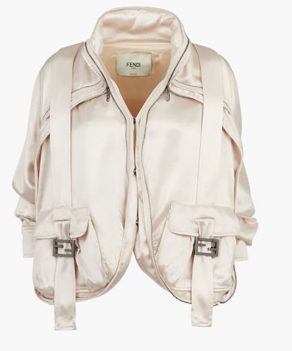 Fendi Ff Pocket-detail Jacket In White