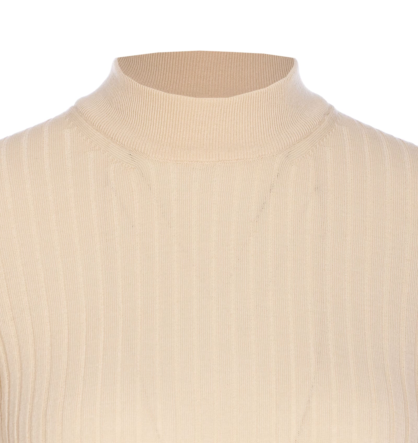 Fendi Roma Short Sleeves Sweater In Neutral