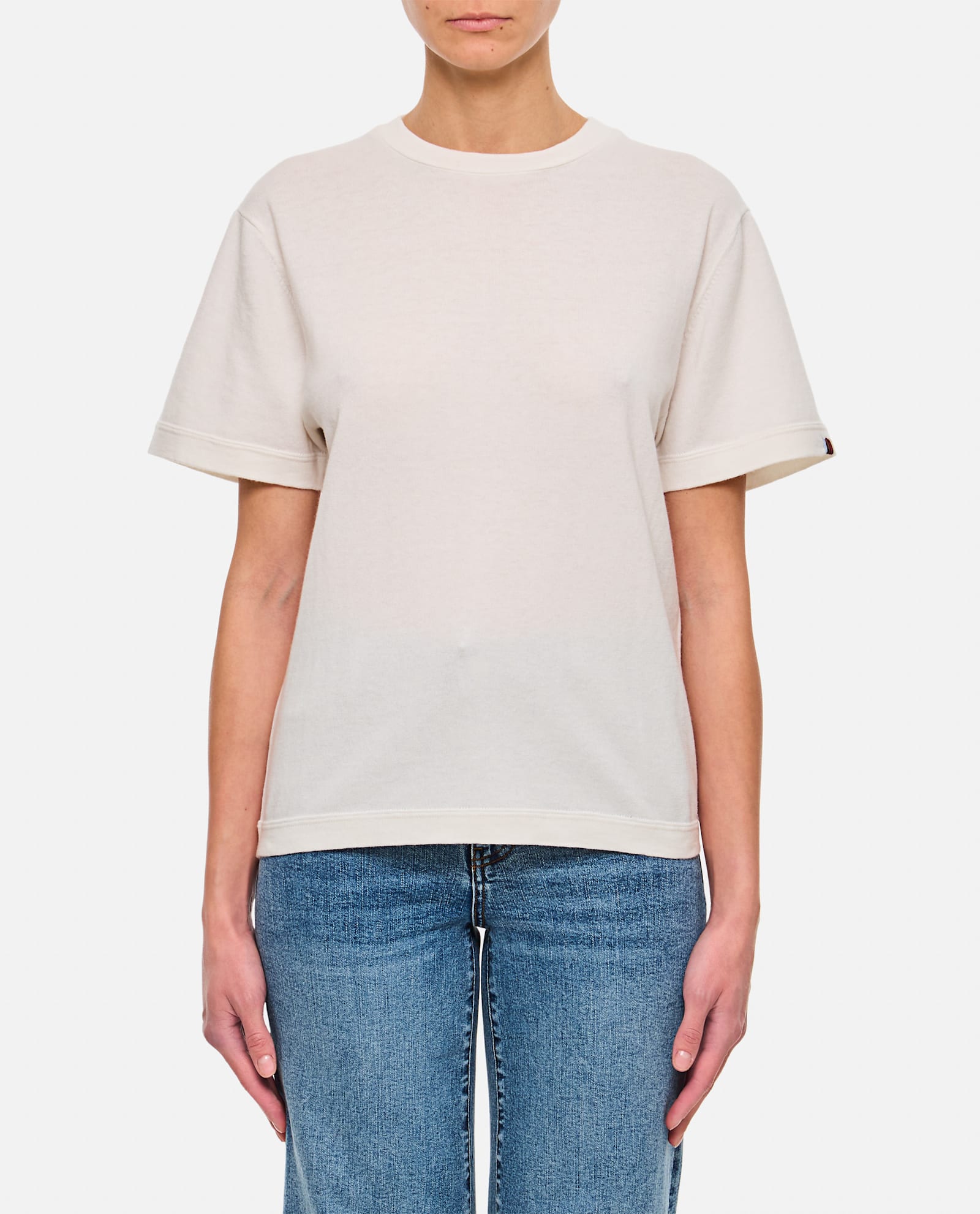 Extreme Cashmere Cotton-cashmere Crew Neck T-shirt With Minimalist Aesthetic In White