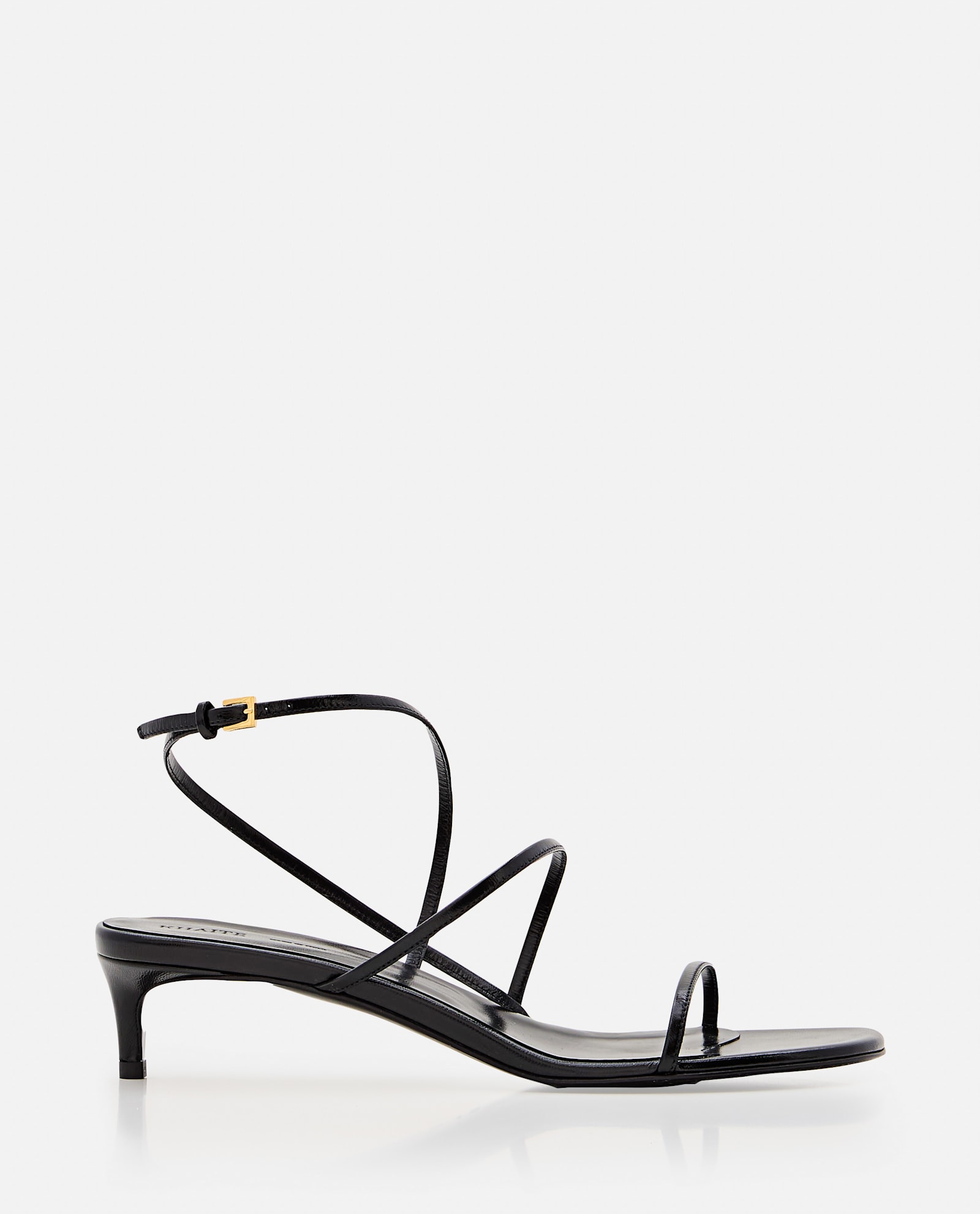 Khaite Loop Kitten Heel Sandal In Black
