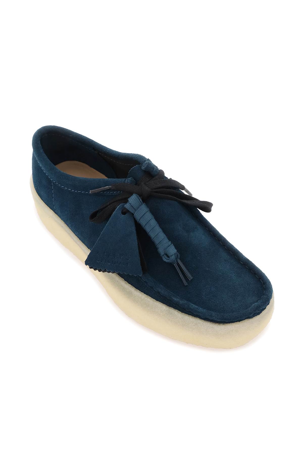 Shop Clarks Wallabee Cup Lace-up Shoes In Deep Blue (black)