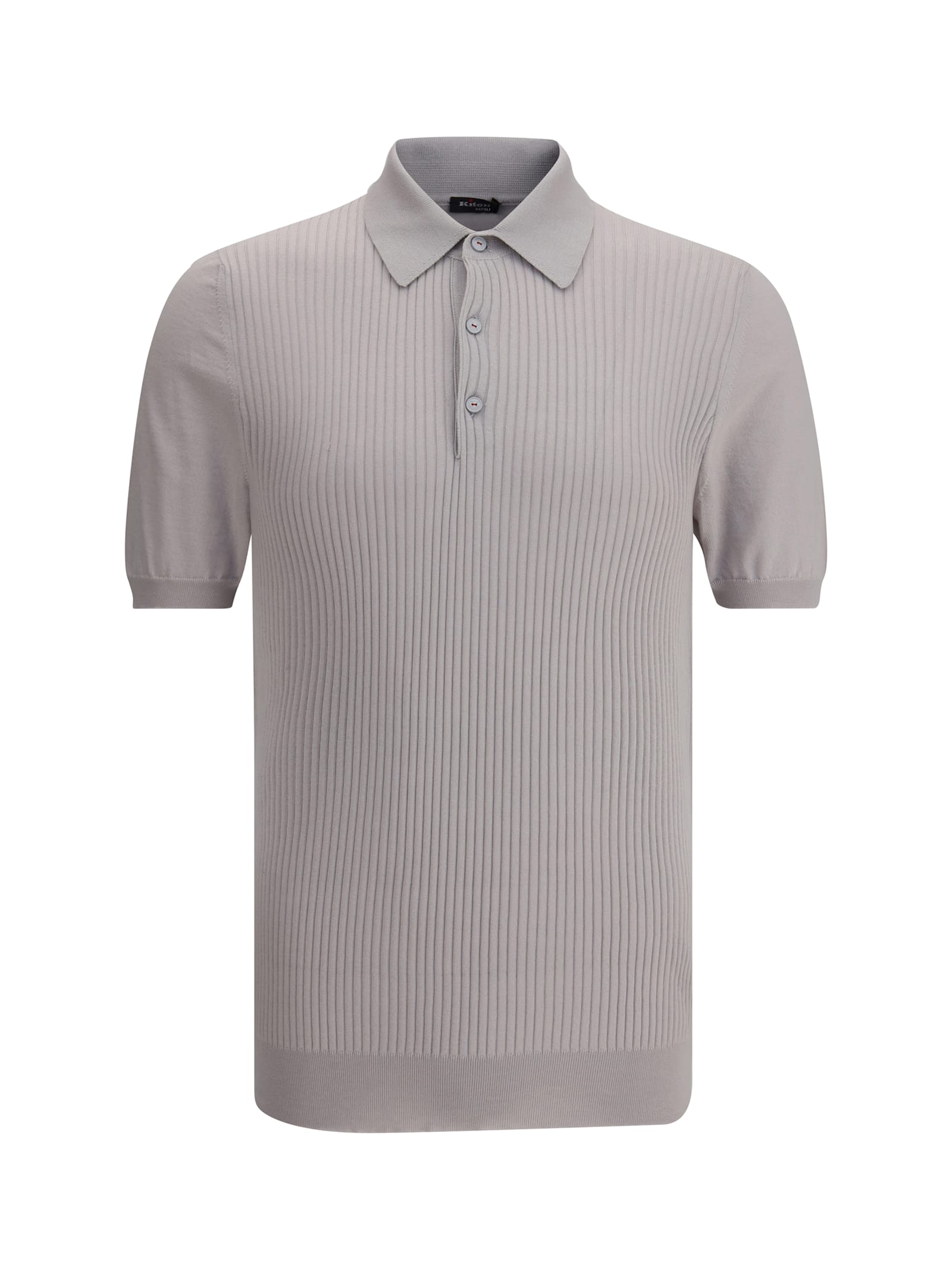 KITON RIBBED POLO SHIRT