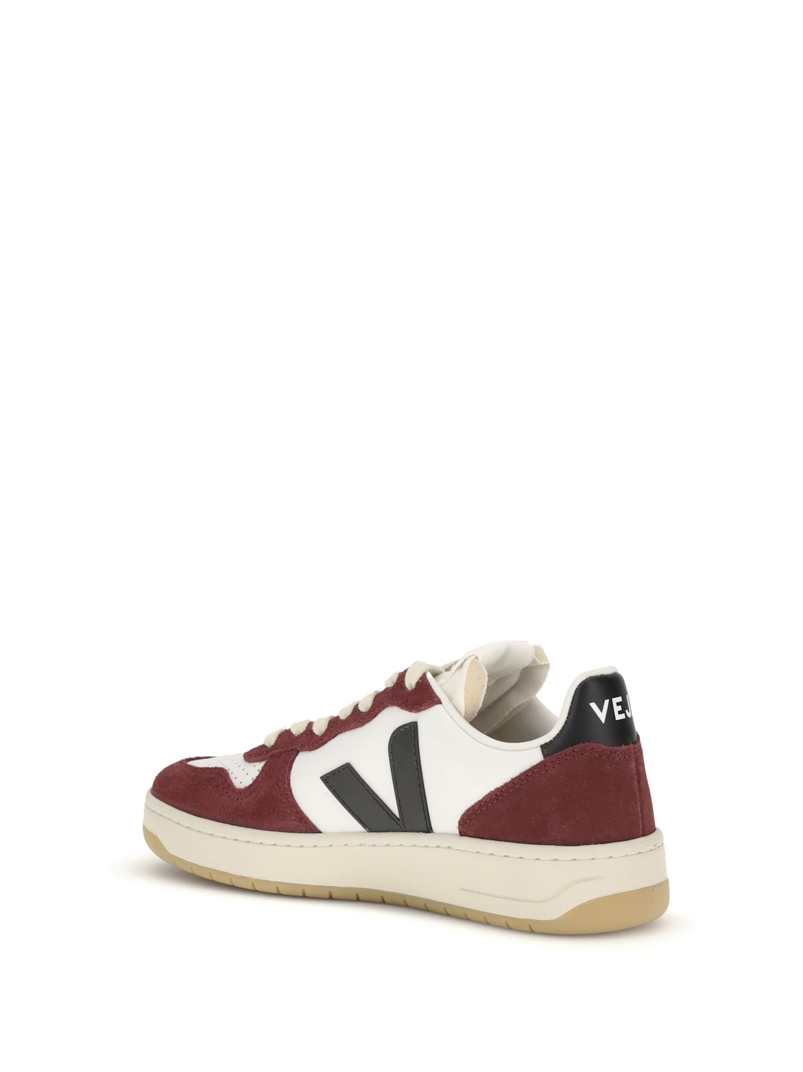 Veja Low-top Calf Leather Sneakers With Suede Overlays In Multi
